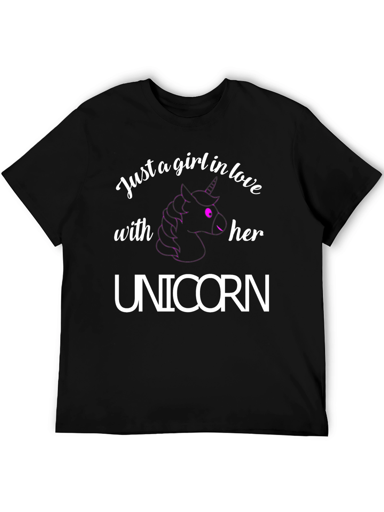Black Unicorn Lover Tee - Just A Girl In Love view 5