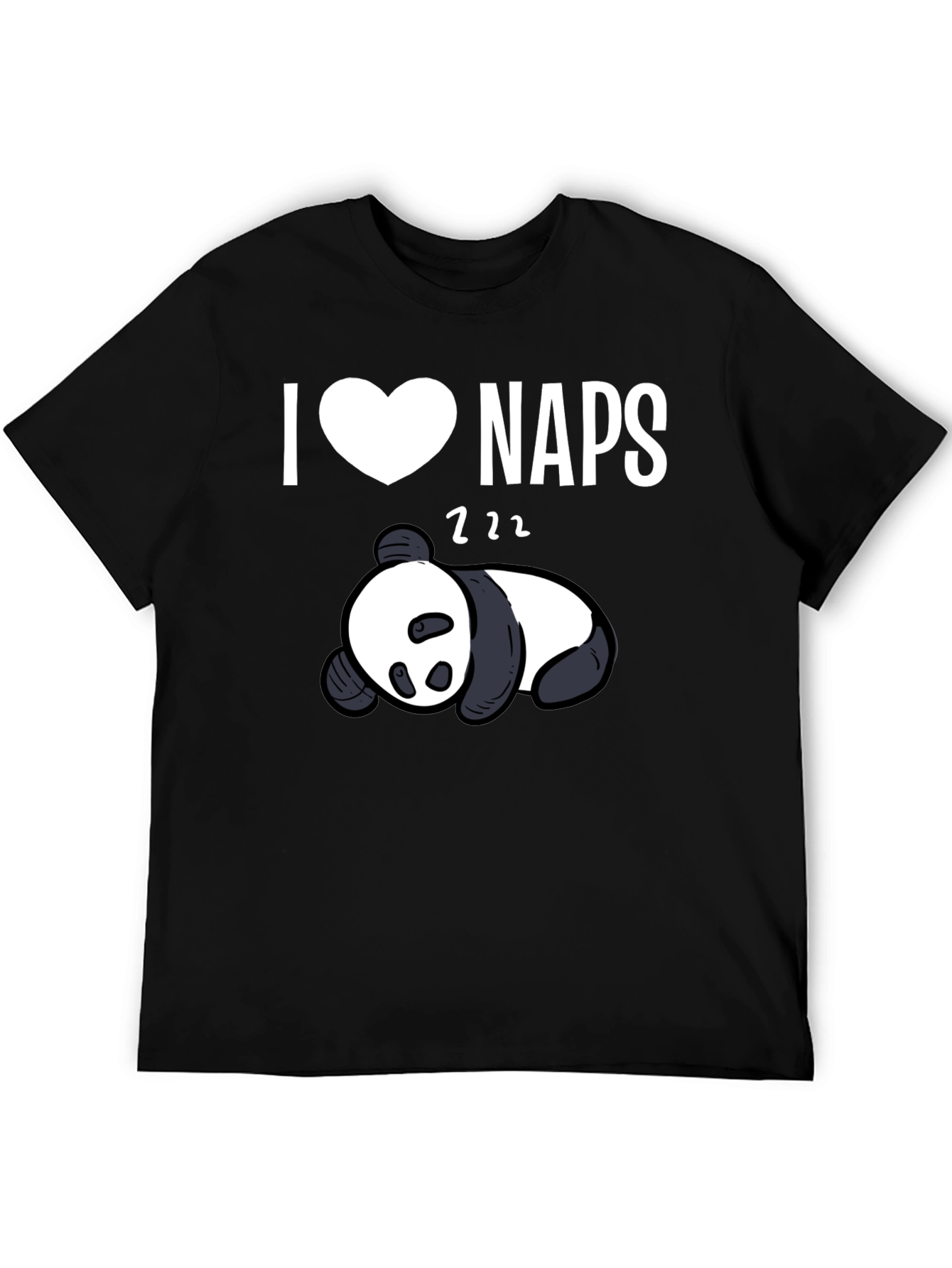 Black I Heart Naps Panda Black T-Shirt view 5