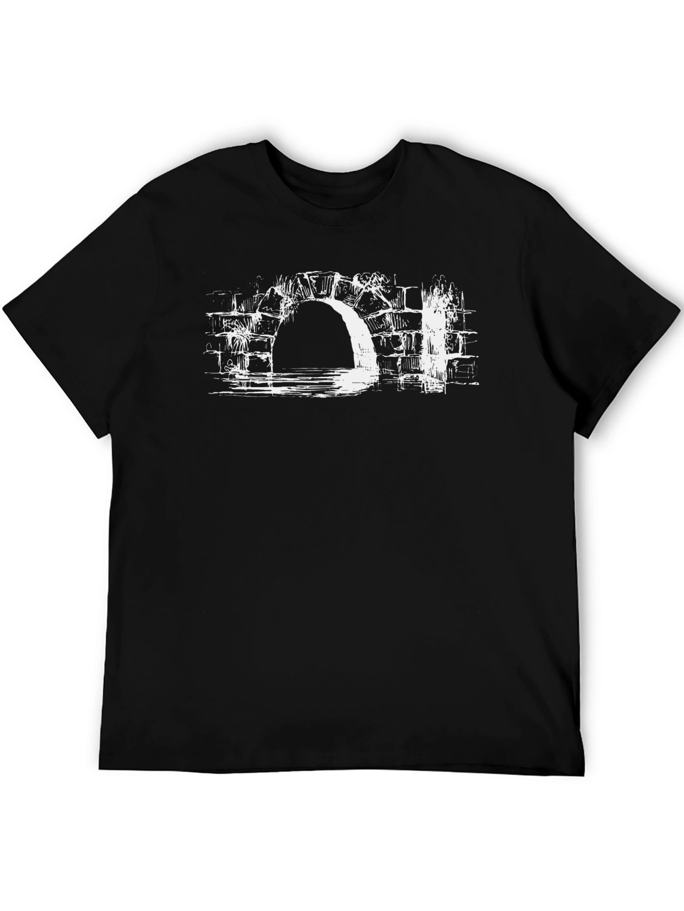 Black Stone Archway Graphic Tee - Black Cotton Comfort view 5
