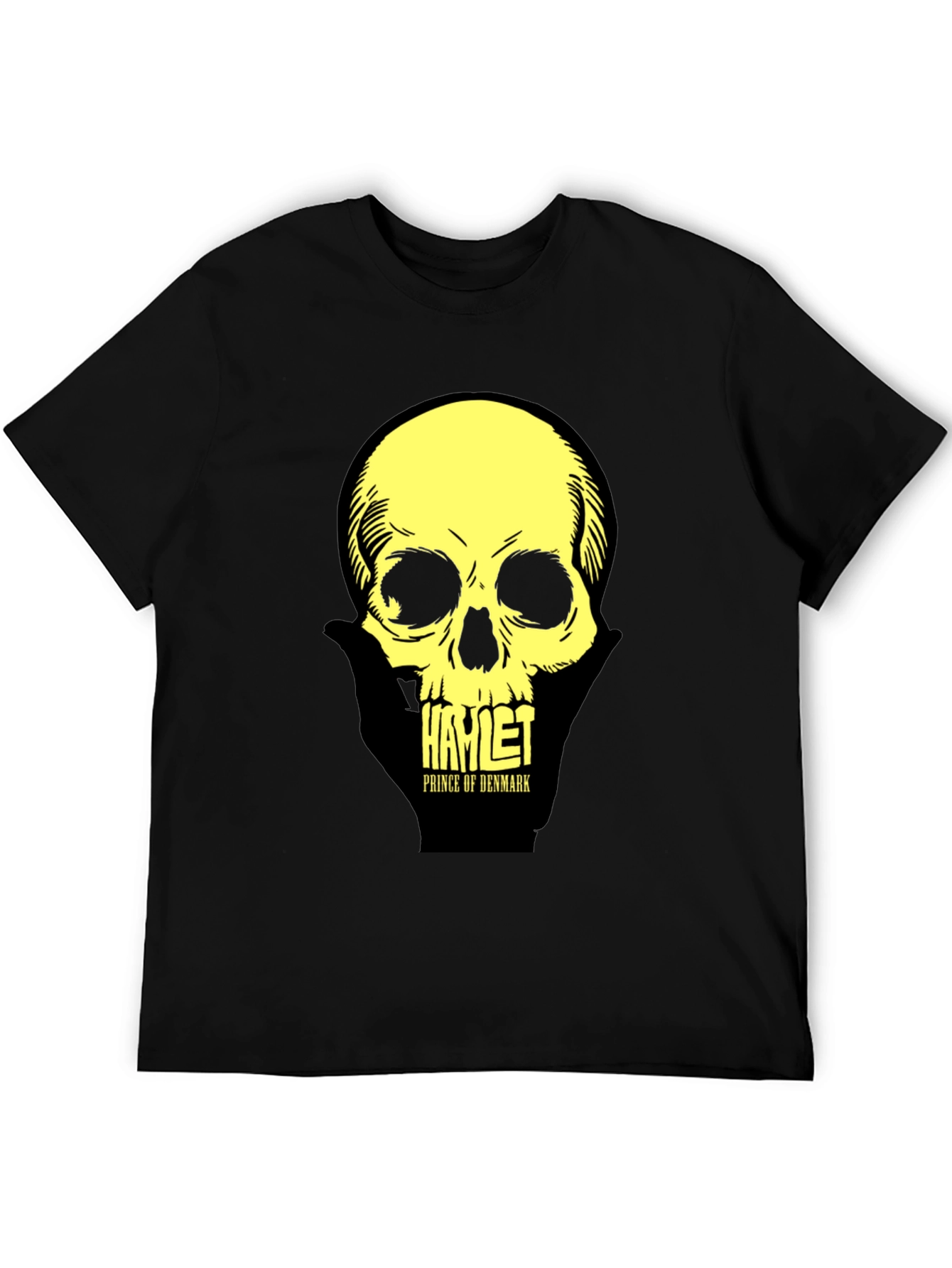 Black Hamlet Skull T-Shirt: Prince of Denmark Graphic Tee view 5