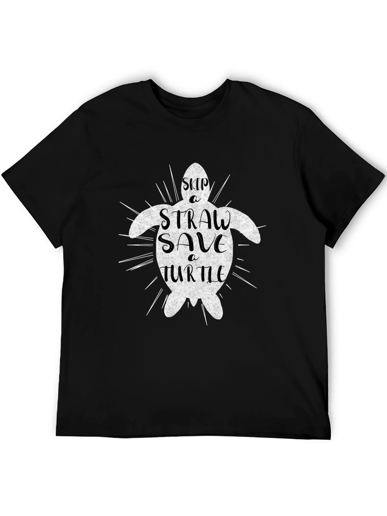 Black Save a Turtle Graphic T-Shirt view 5