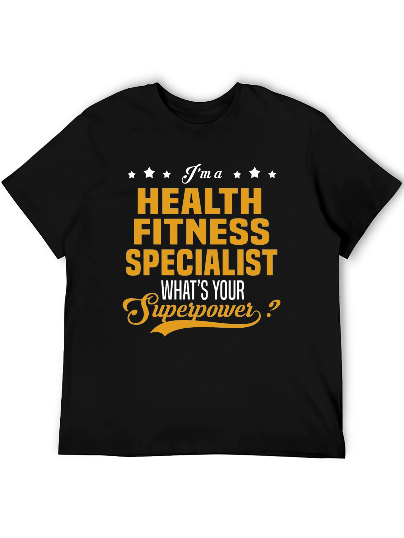 Black Health Fitness Specialist T-Shirt: Superpower Tee view 5