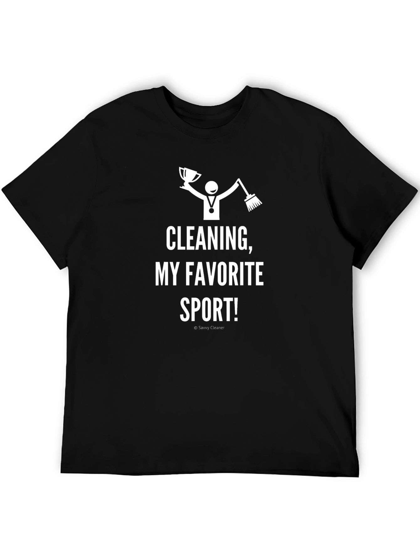 Black Cleaning is My Favorite Sport T-Shirt view 5