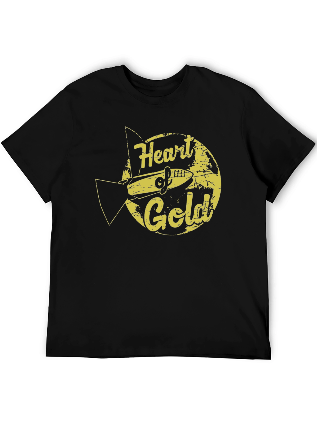 Black Heart of Gold Graphic Tee - Retro Sci-Fi Style view 5
