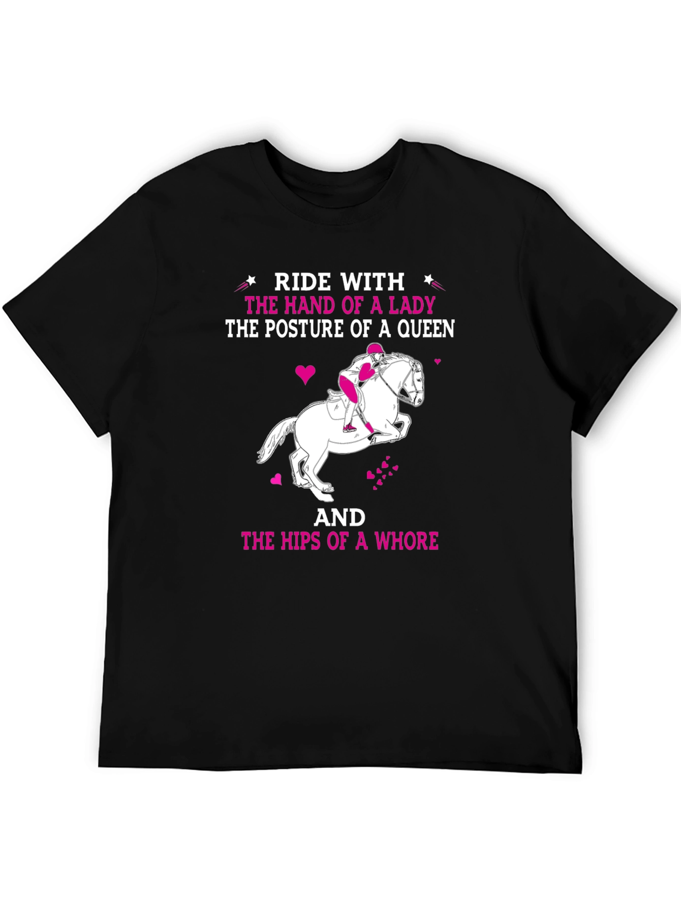 Black Ride With Lady Humor T-Shirt view 5