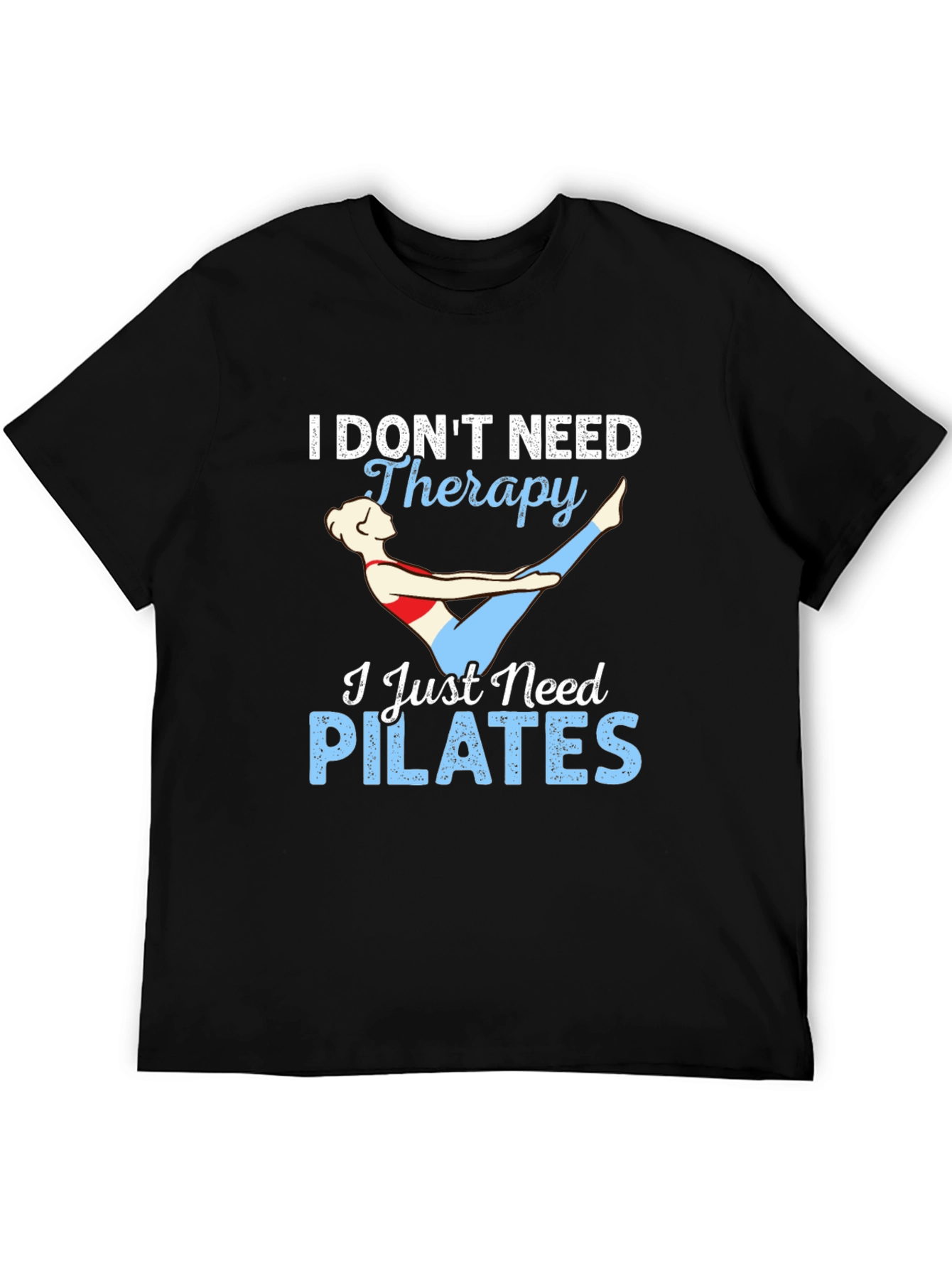 Black Pilates Therapy Graphic T-Shirt view 5
