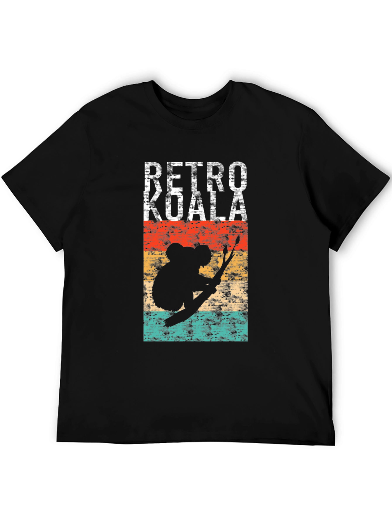 Black Retro Koala Graphic T-Shirt - Black view 5