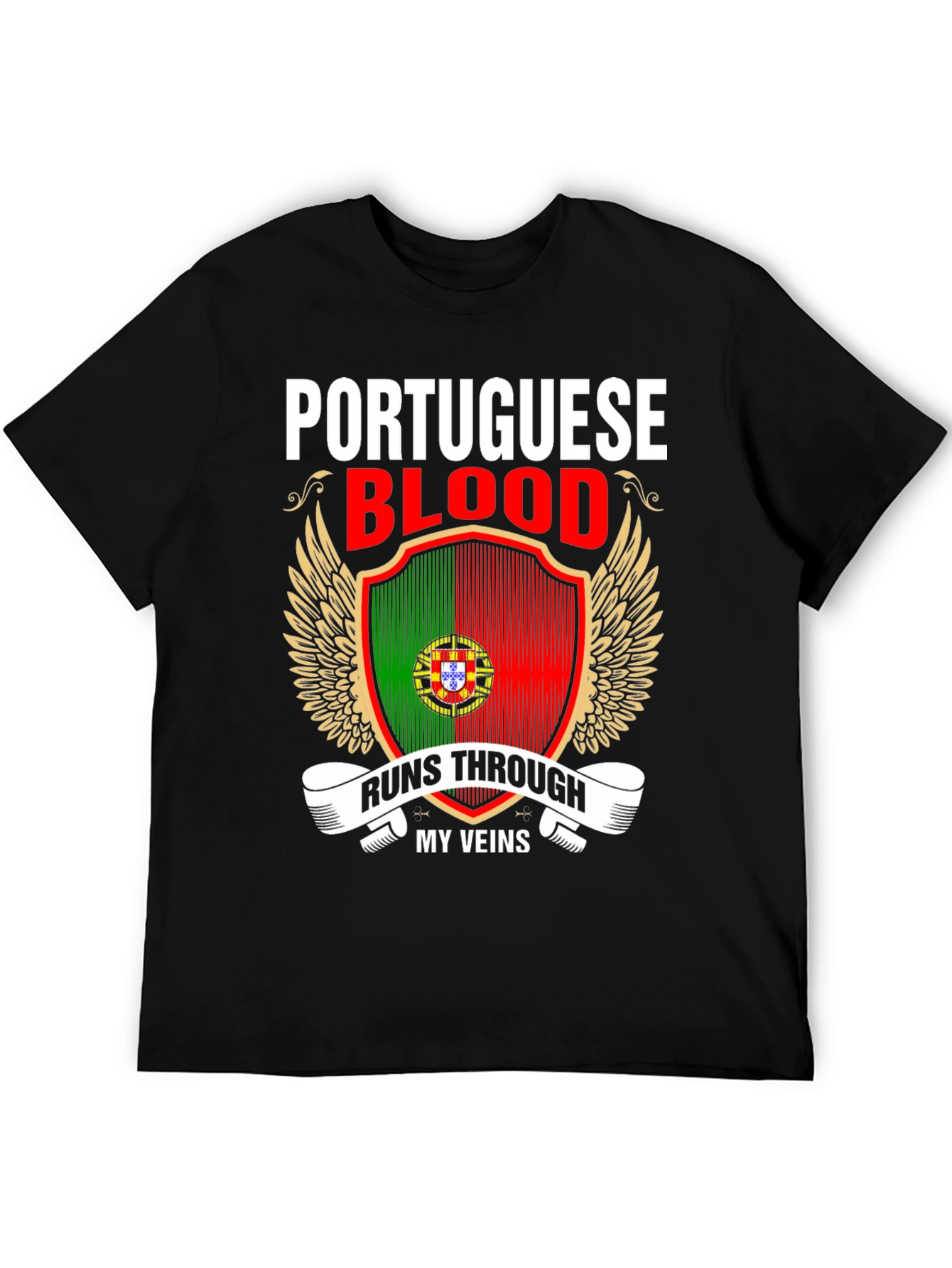 Portuguese Blood Runs Through My Veins Graphic Tee - 5
