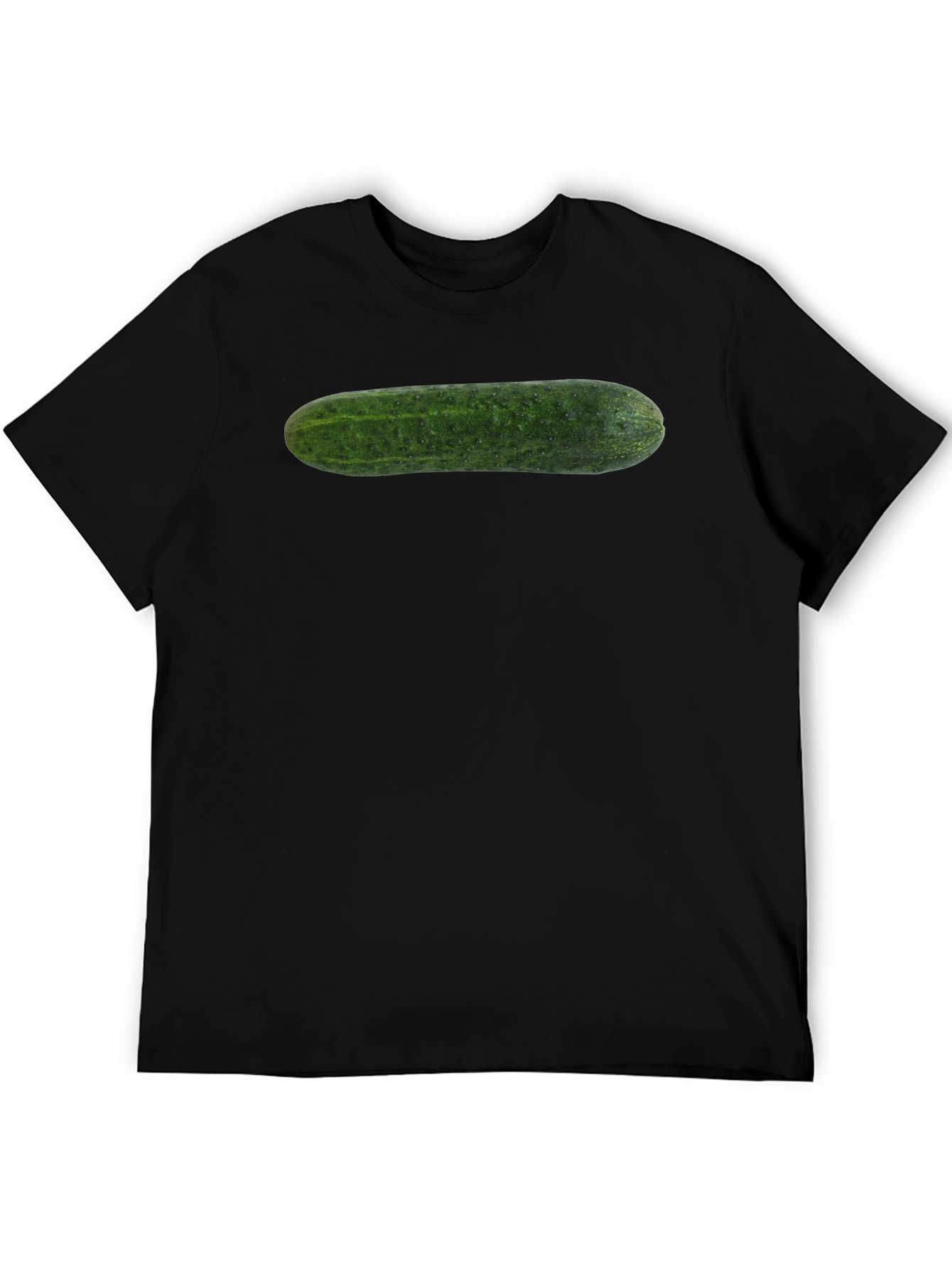 Black Funny Pickle T-Shirt - Novelty Food Tee view 5