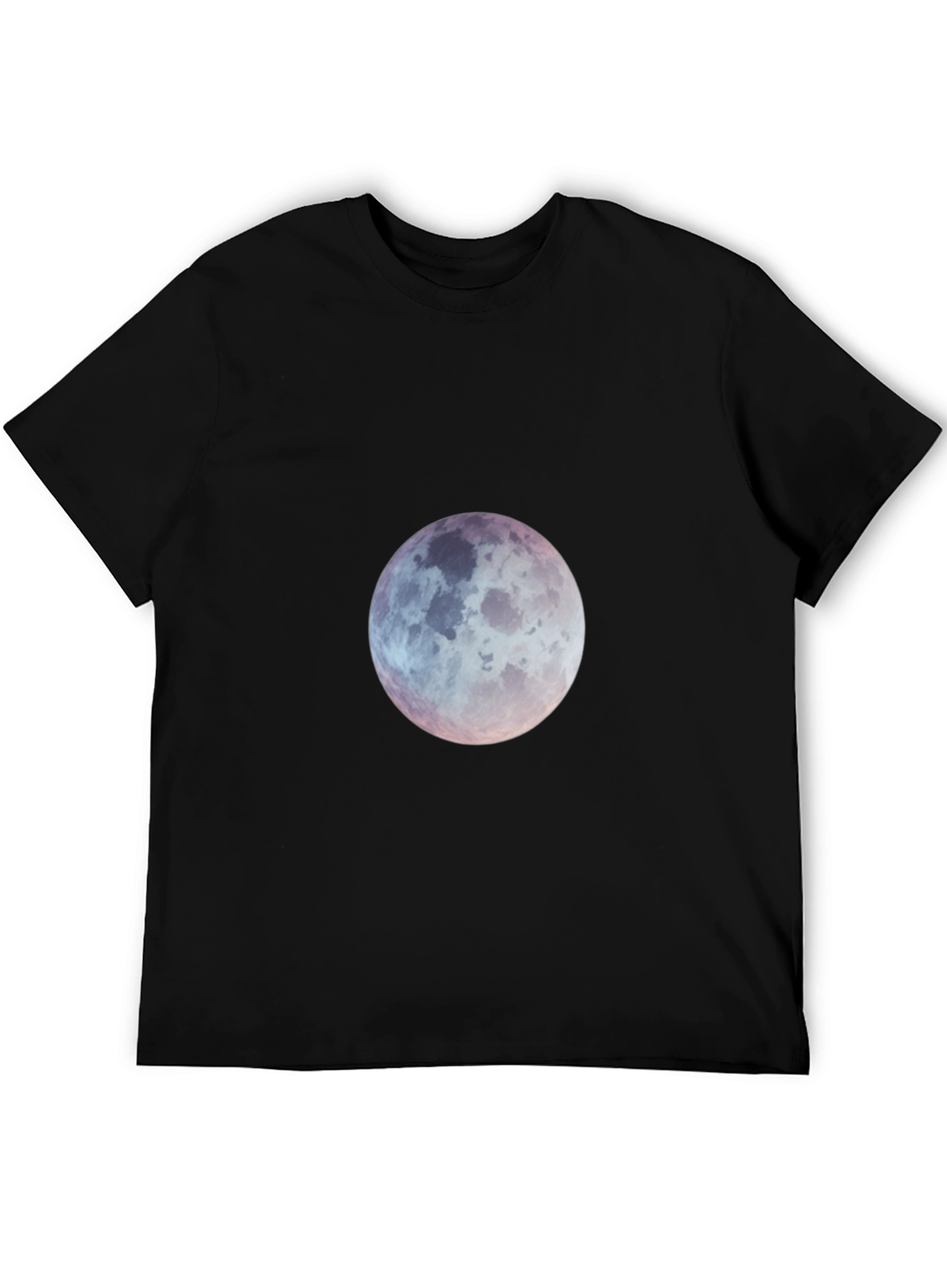 Black Lunar Graphic Tee - Black Cotton T-Shirt view 5
