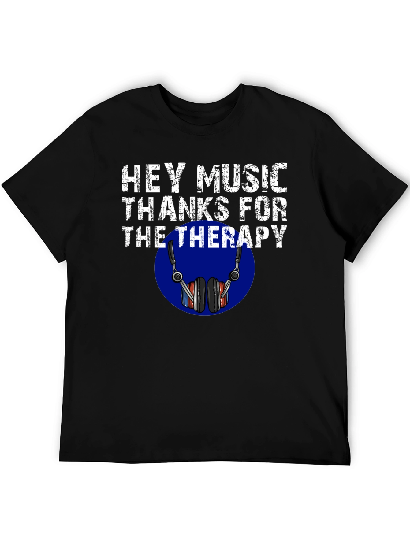 Black Music Therapy Graphic Tee - Soft Cotton Blend view 5