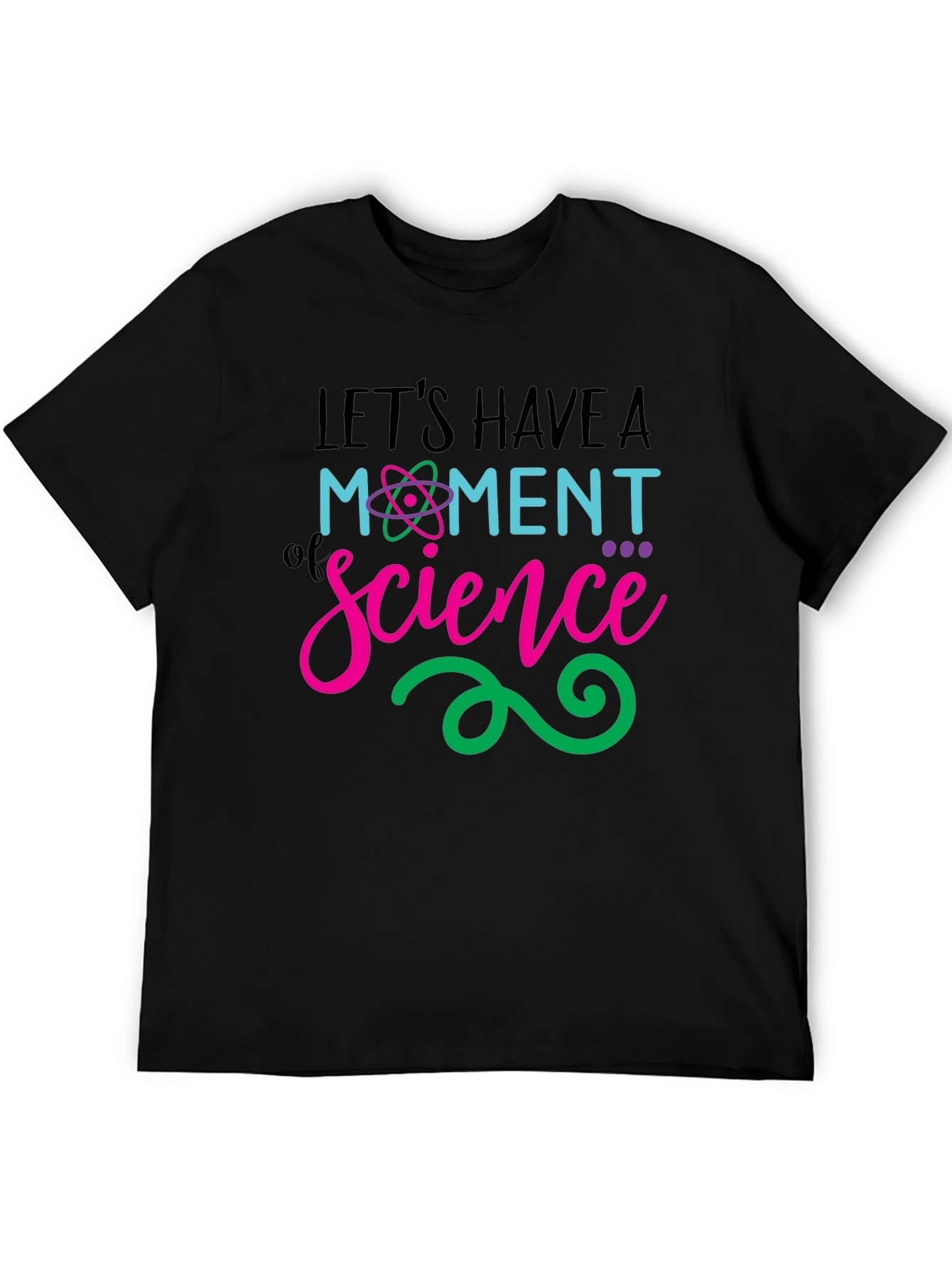 Black Science Moment T-Shirt - Black Cotton Blend view 5