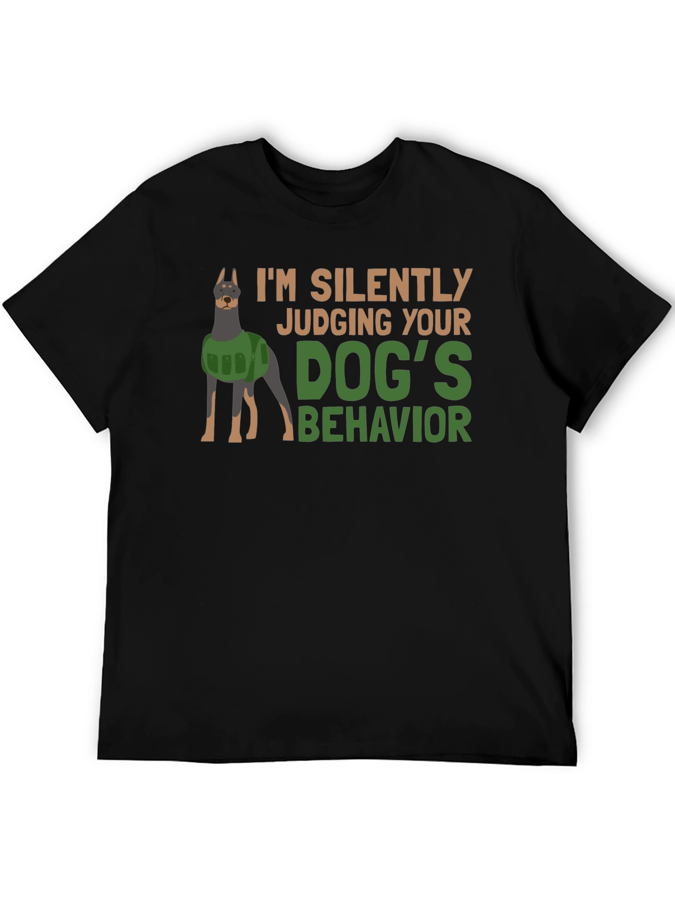 Black Dog Behavior T-Shirt - Judging You Silently! view 5
