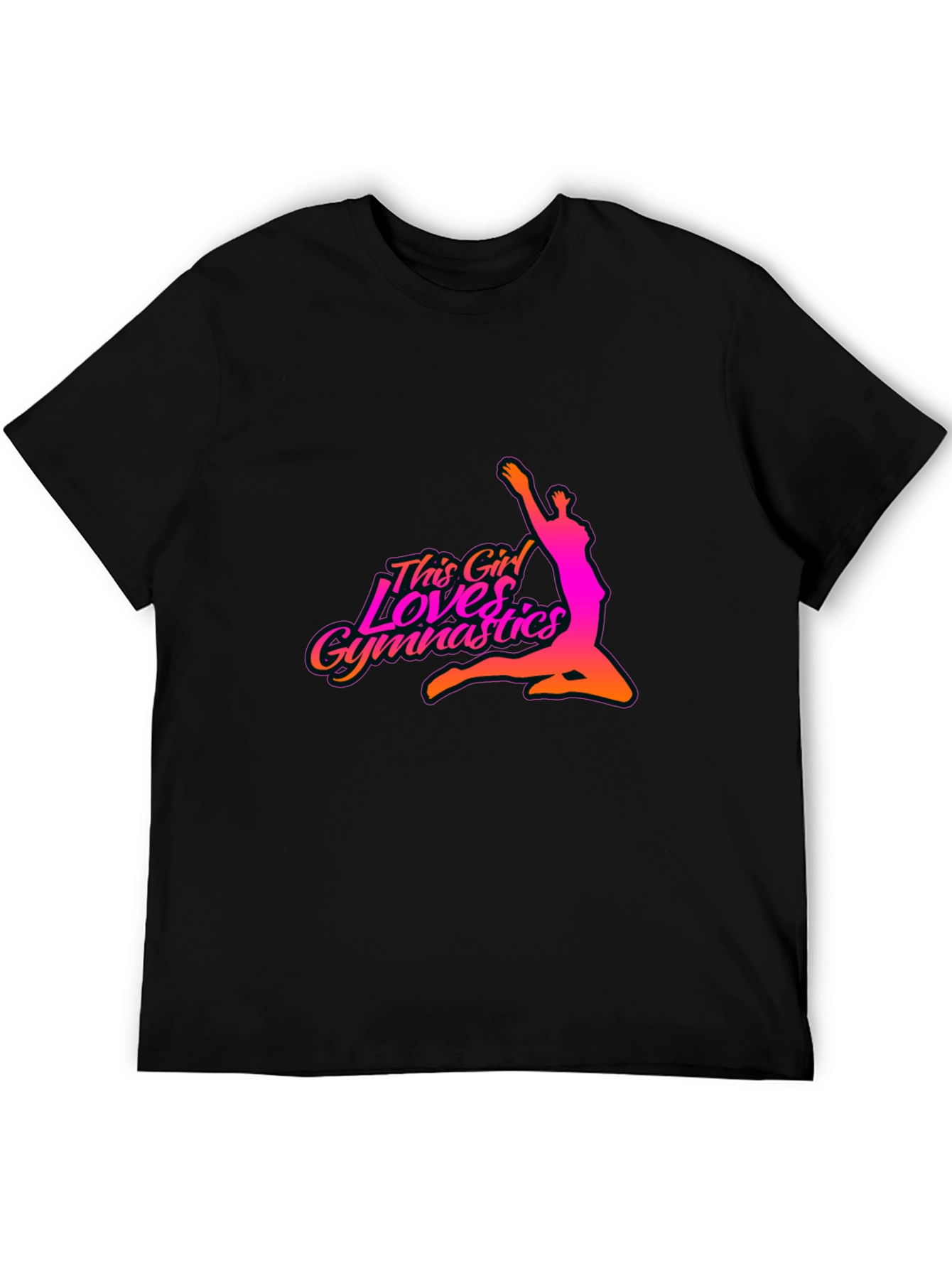 Gymnastics Girl Black T-Shirt - 5