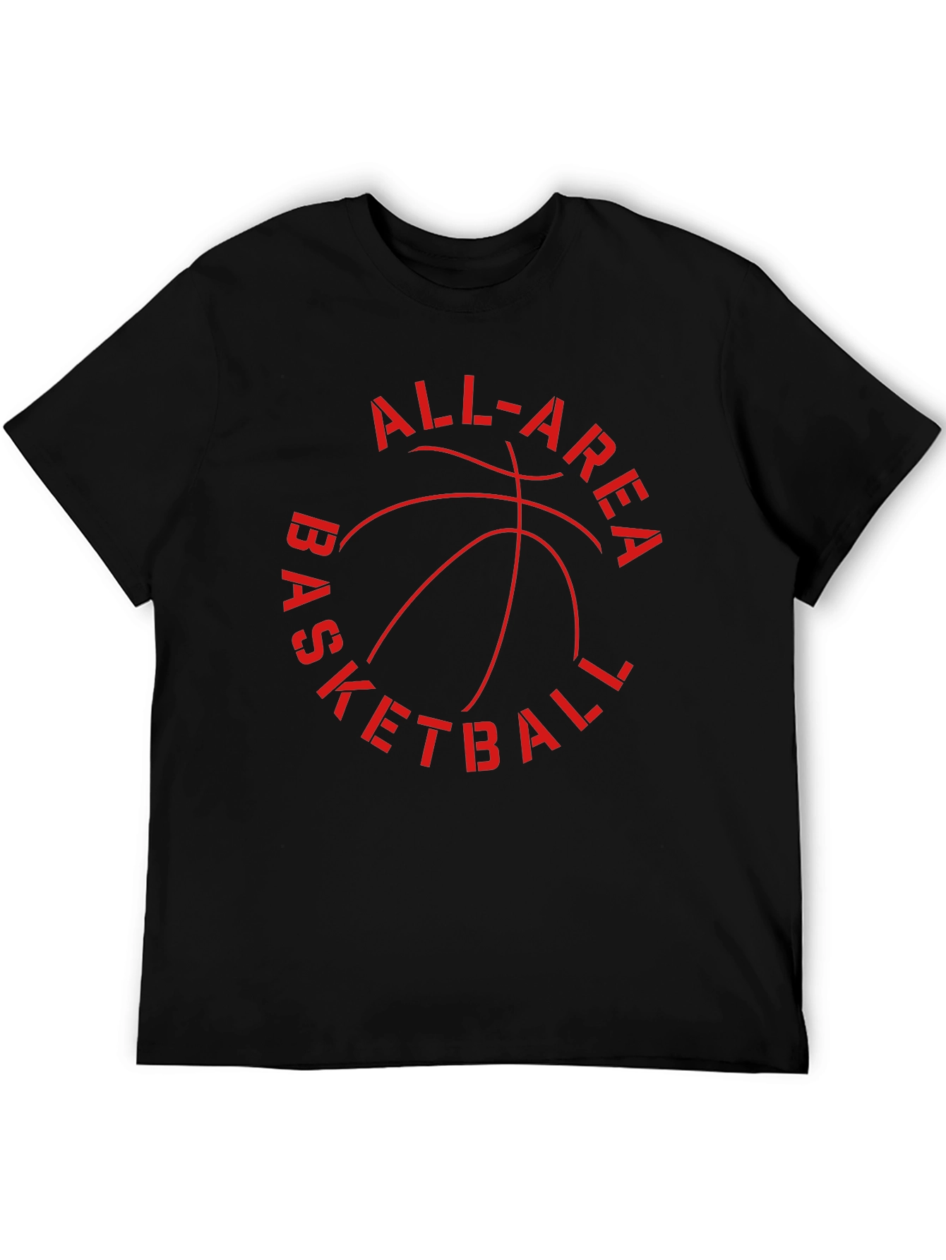 Black All-Area Basketball Graphic T-Shirt view 5