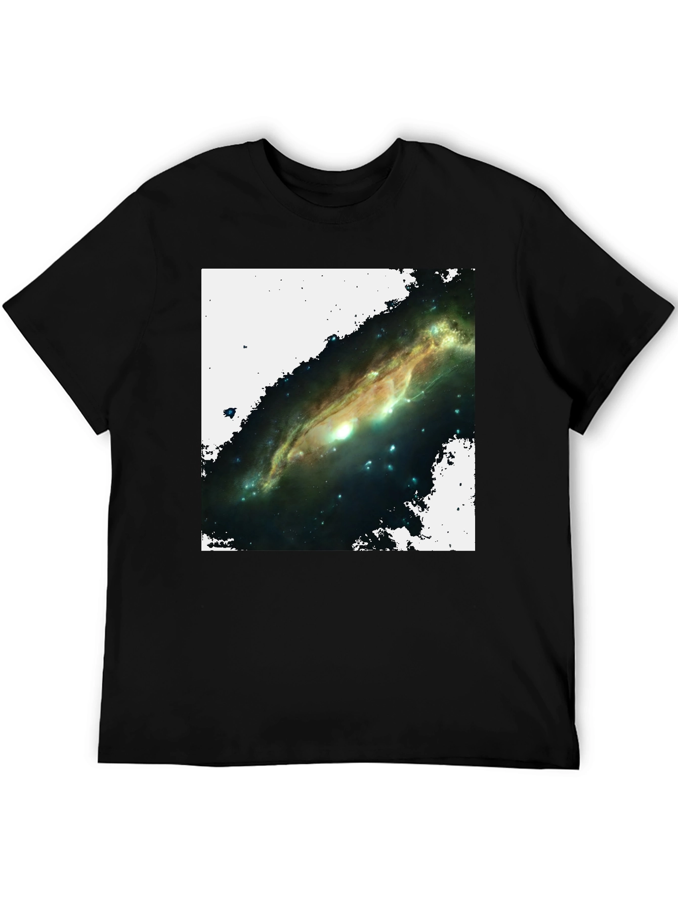 Black Galaxy Graphic T-Shirt - Black Cotton Blend view 5