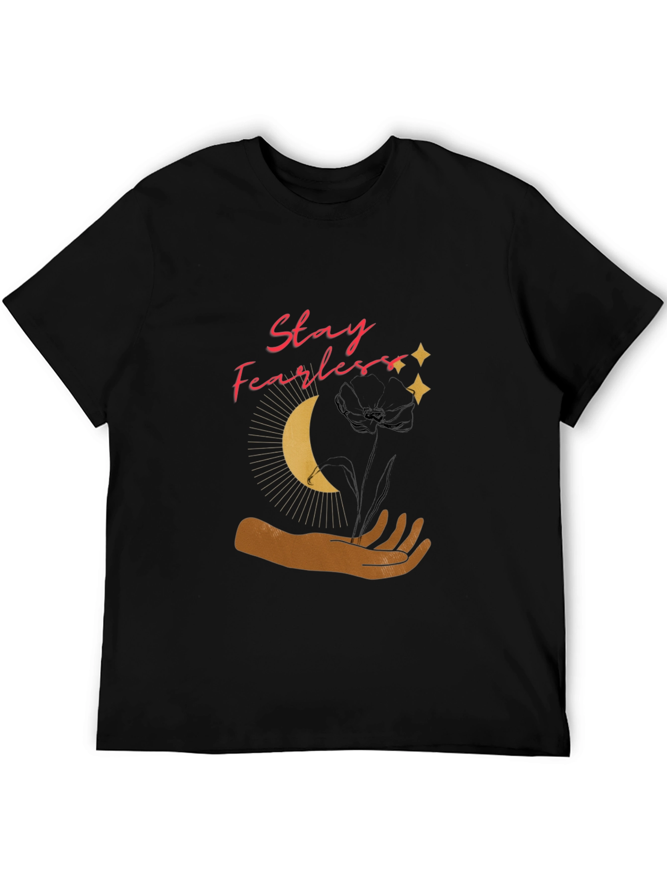 Black Stay Fearless Graphic T-Shirt view 5