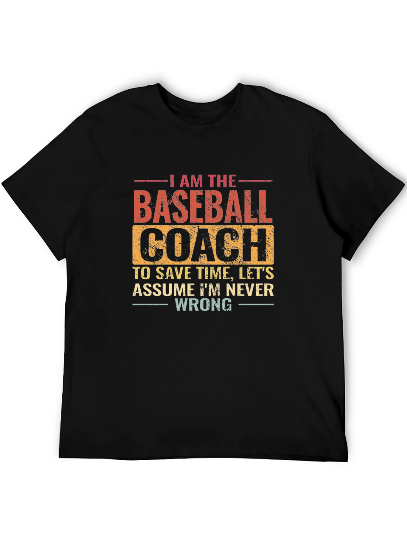 Black Baseball Coach T-Shirt: Funny Slogan Tee view 5