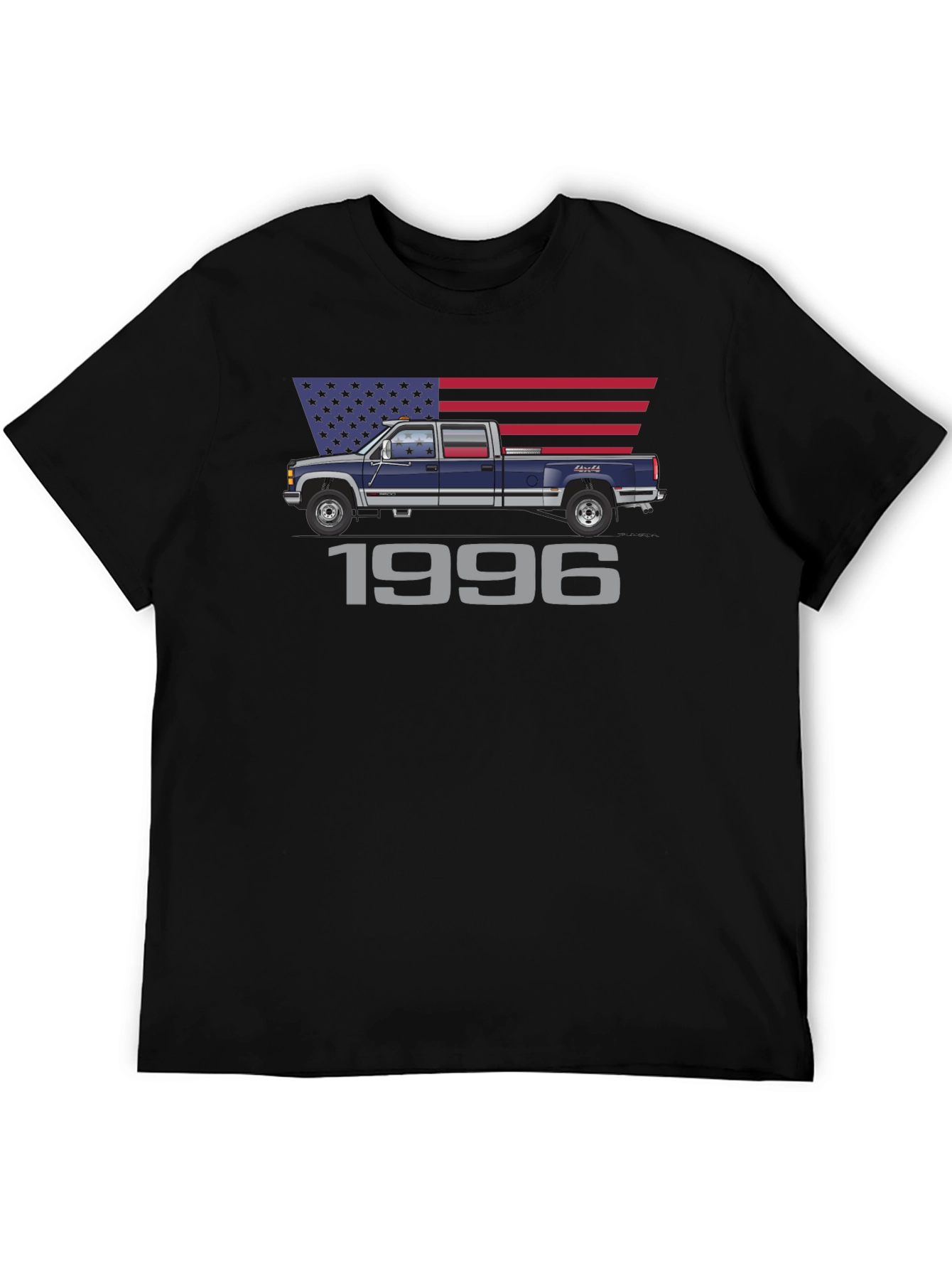 Black 1996 American Truck Graphic T-Shirt view 5