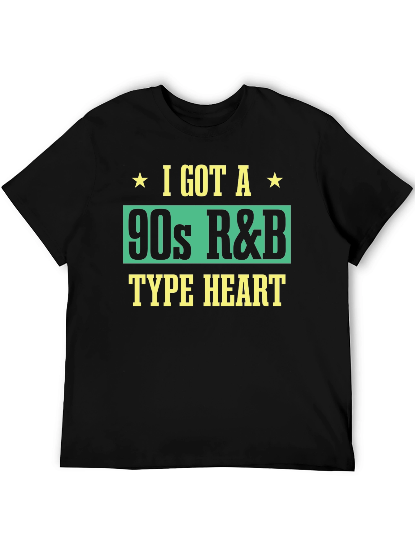 Black 90s R&B Type Heart Graphic Tee view 5