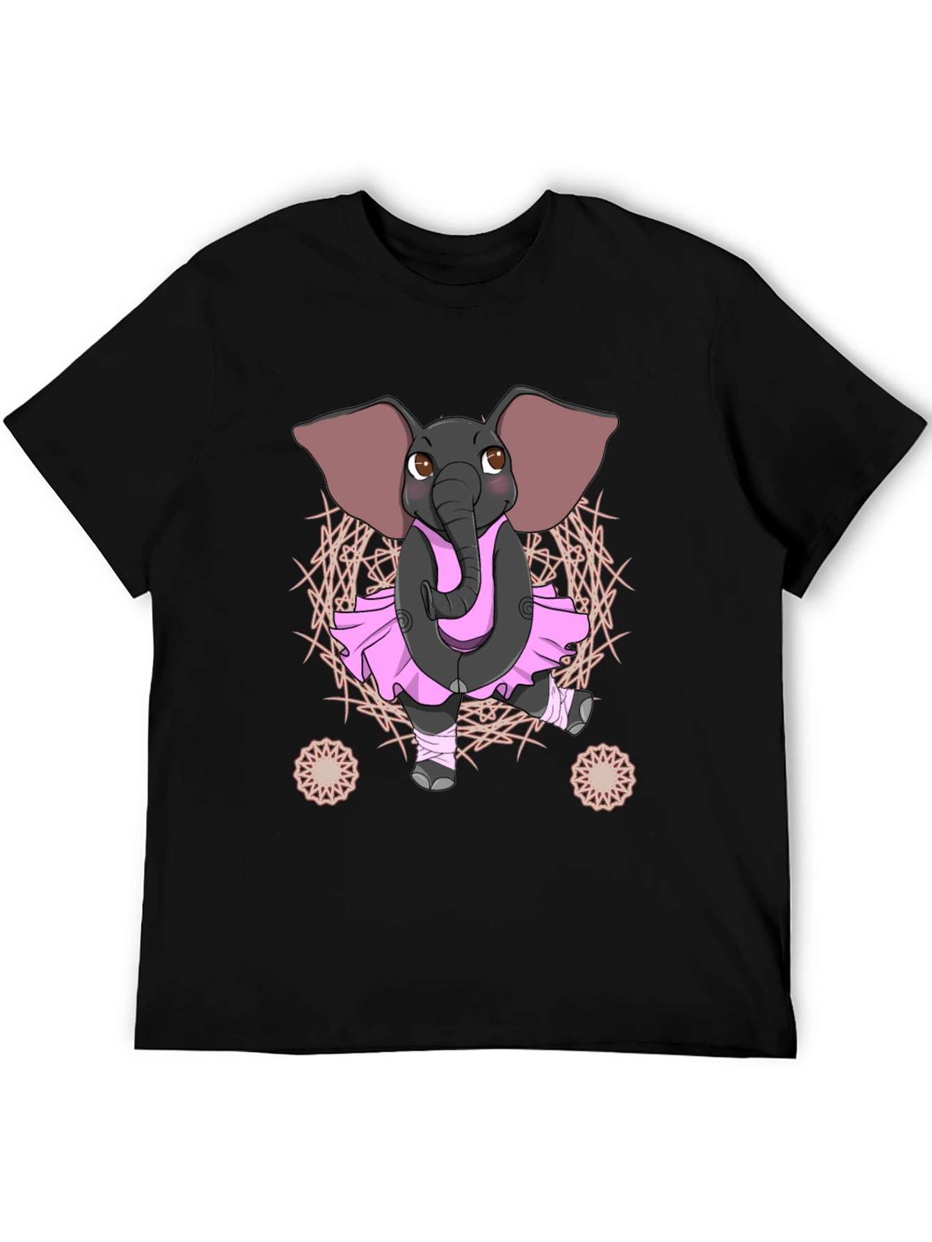 Black Elephant Ballerina T-Shirt - Men's Graphic Tee view 5