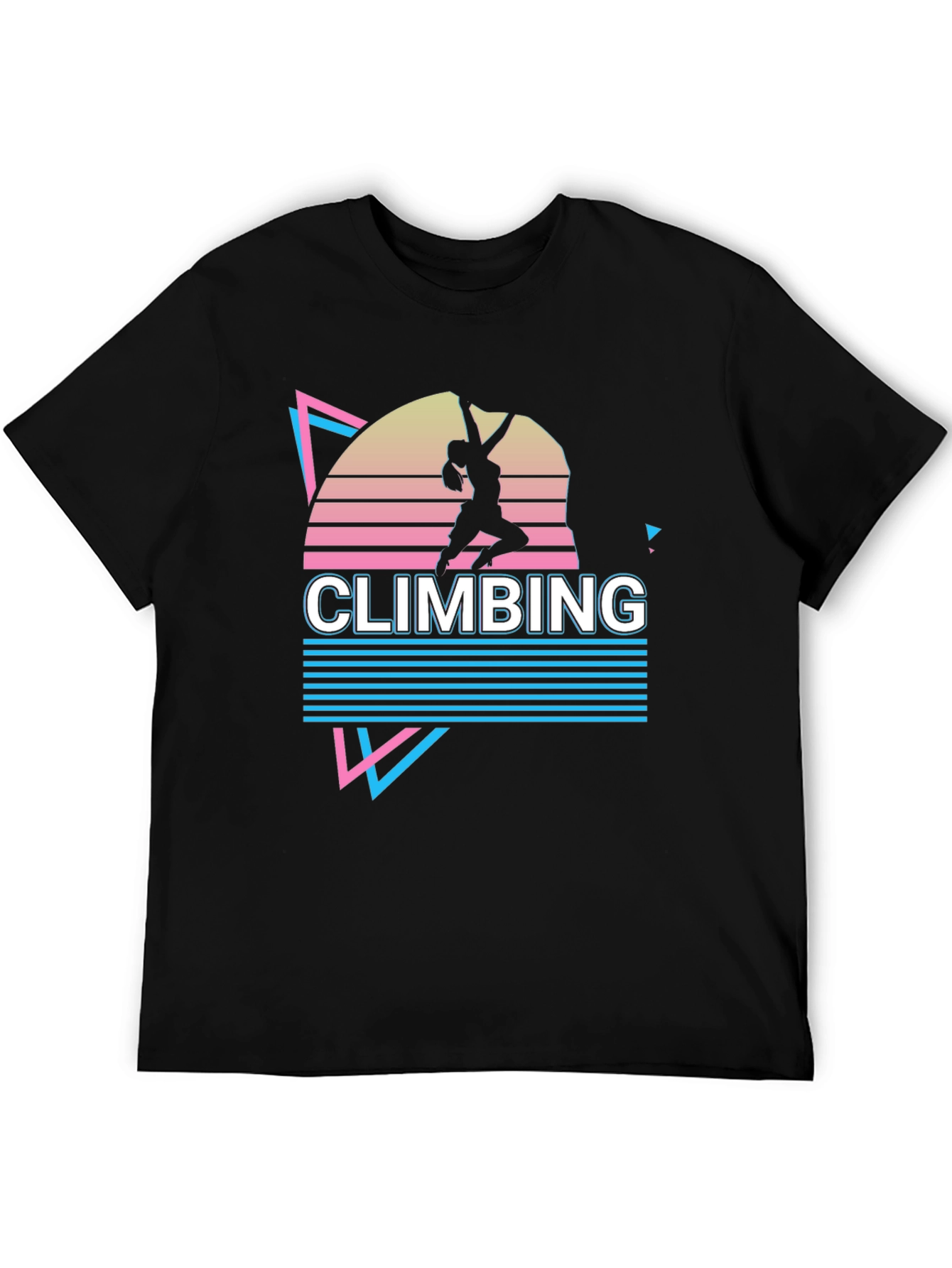 Black Retro Climbing T-Shirt - Black view 5