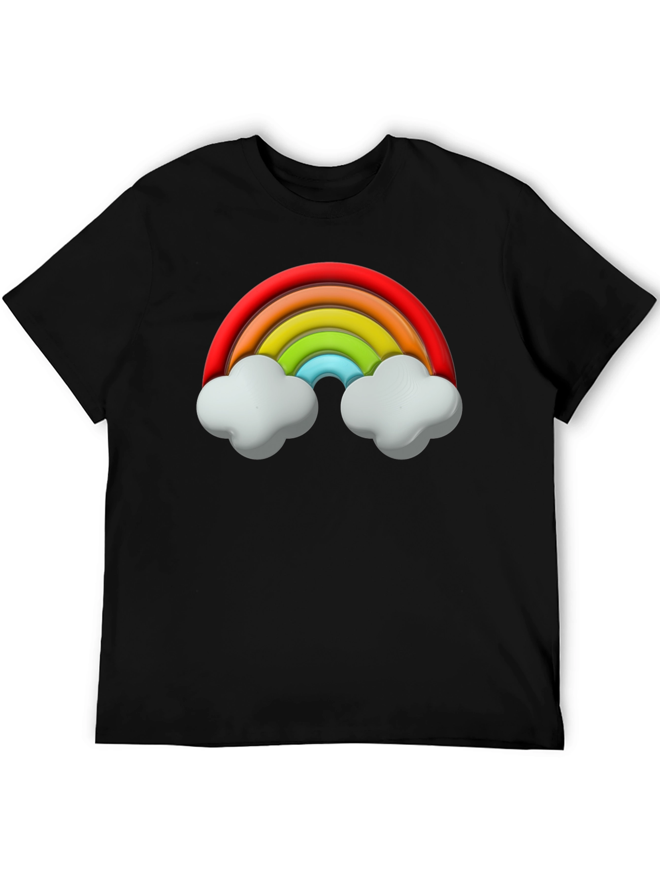 Black Rainbow Graphic T-Shirt - Fun & Unique Design view 5