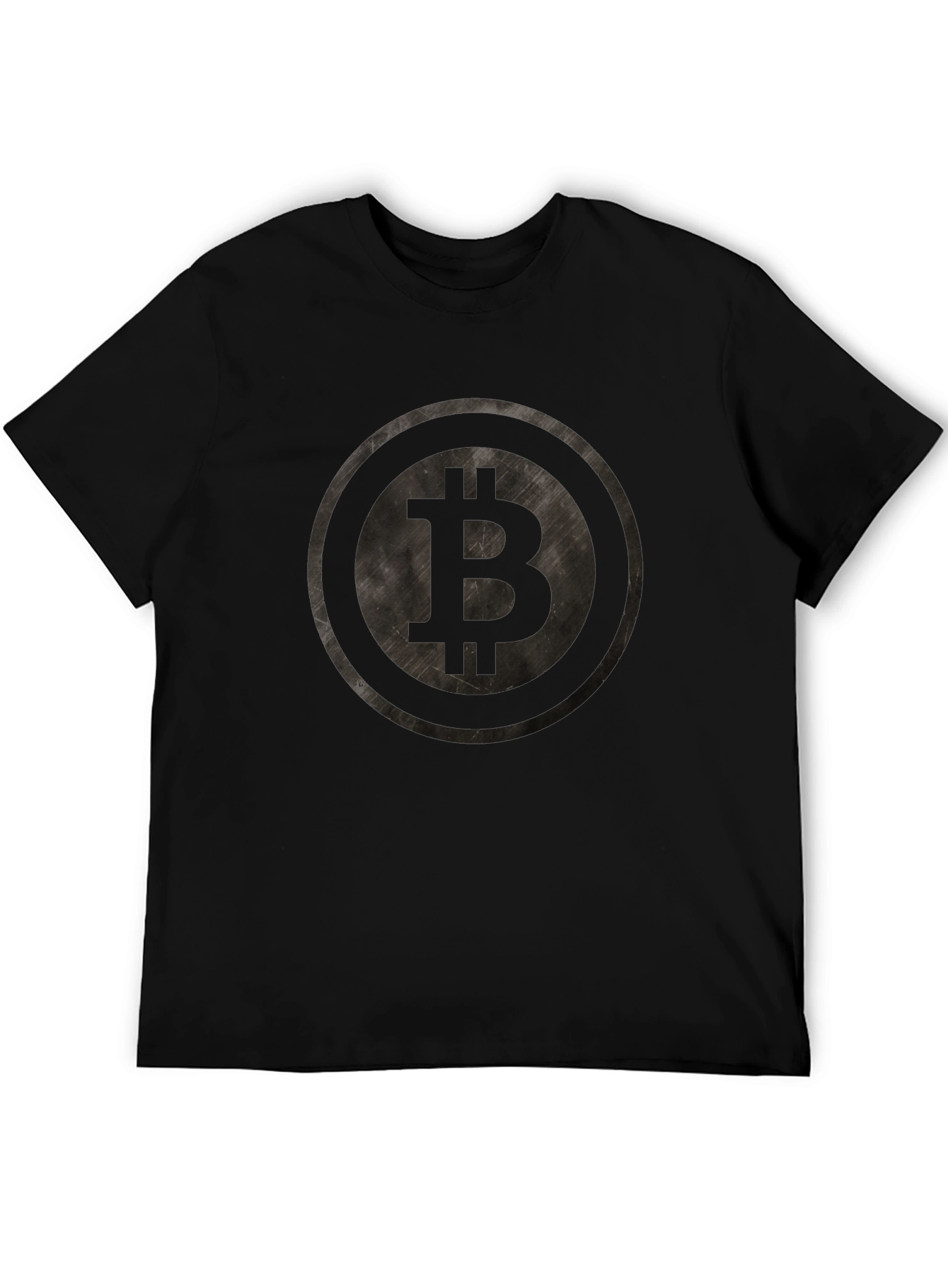 Black Bitcoin Logo Graphic T-Shirt view 5