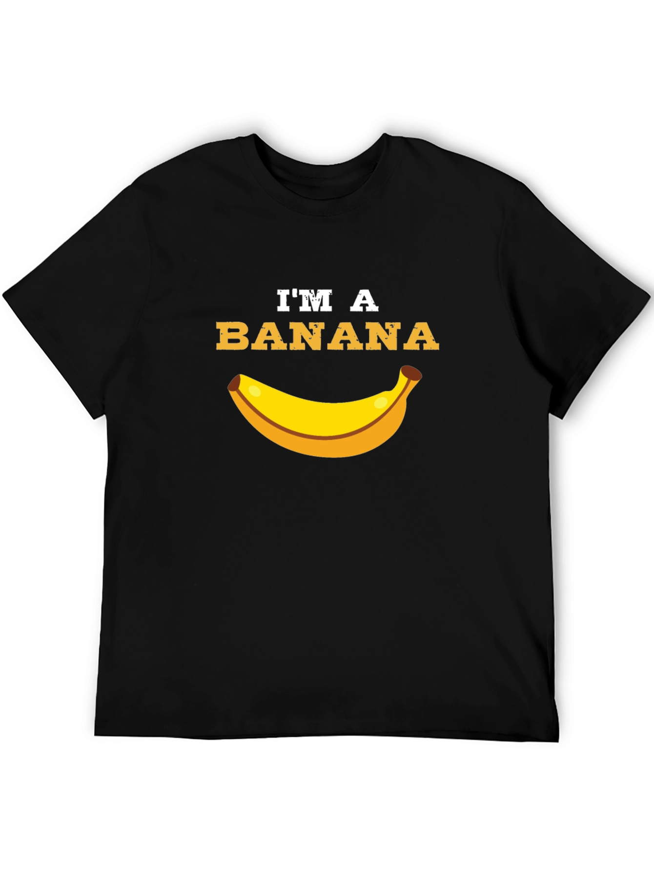 Black I'm a Banana Funny Graphic T-Shirt view 5
