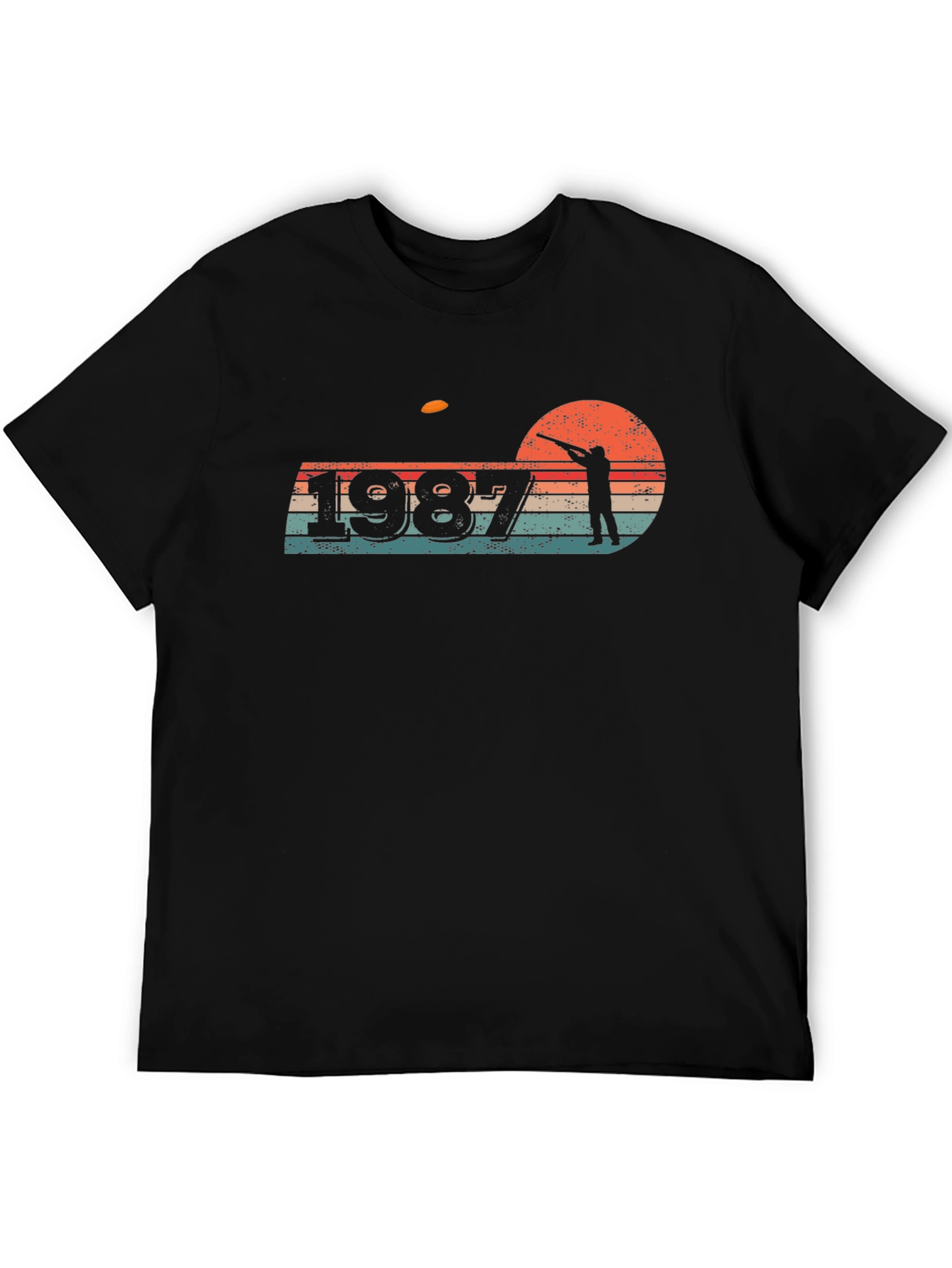 Black 1987 Skeet Shooting Silhouette T-Shirt view 5