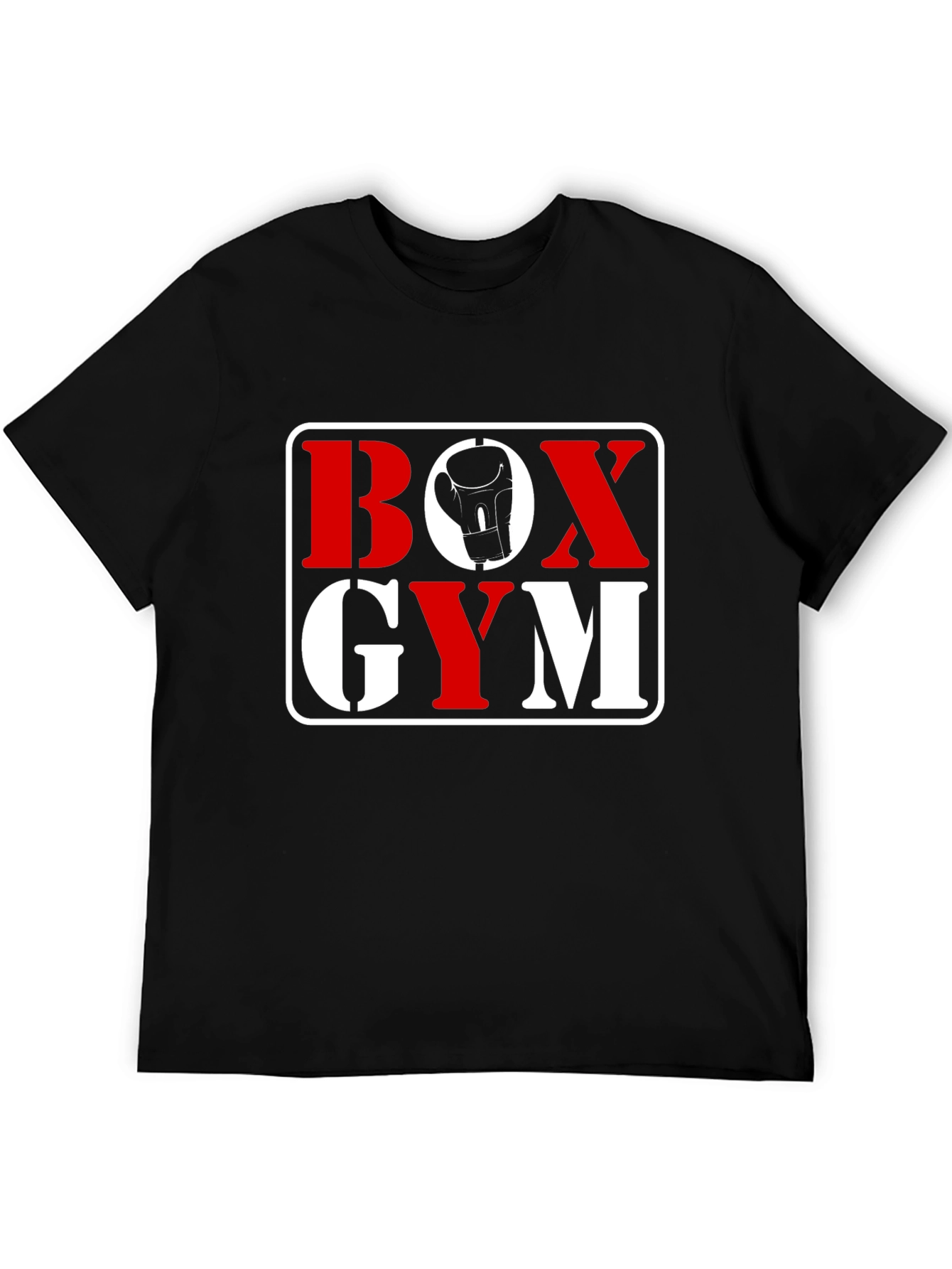 Black Boxing Gym Graphic T-Shirt | Comfortable Crew Neck Tee view 5
