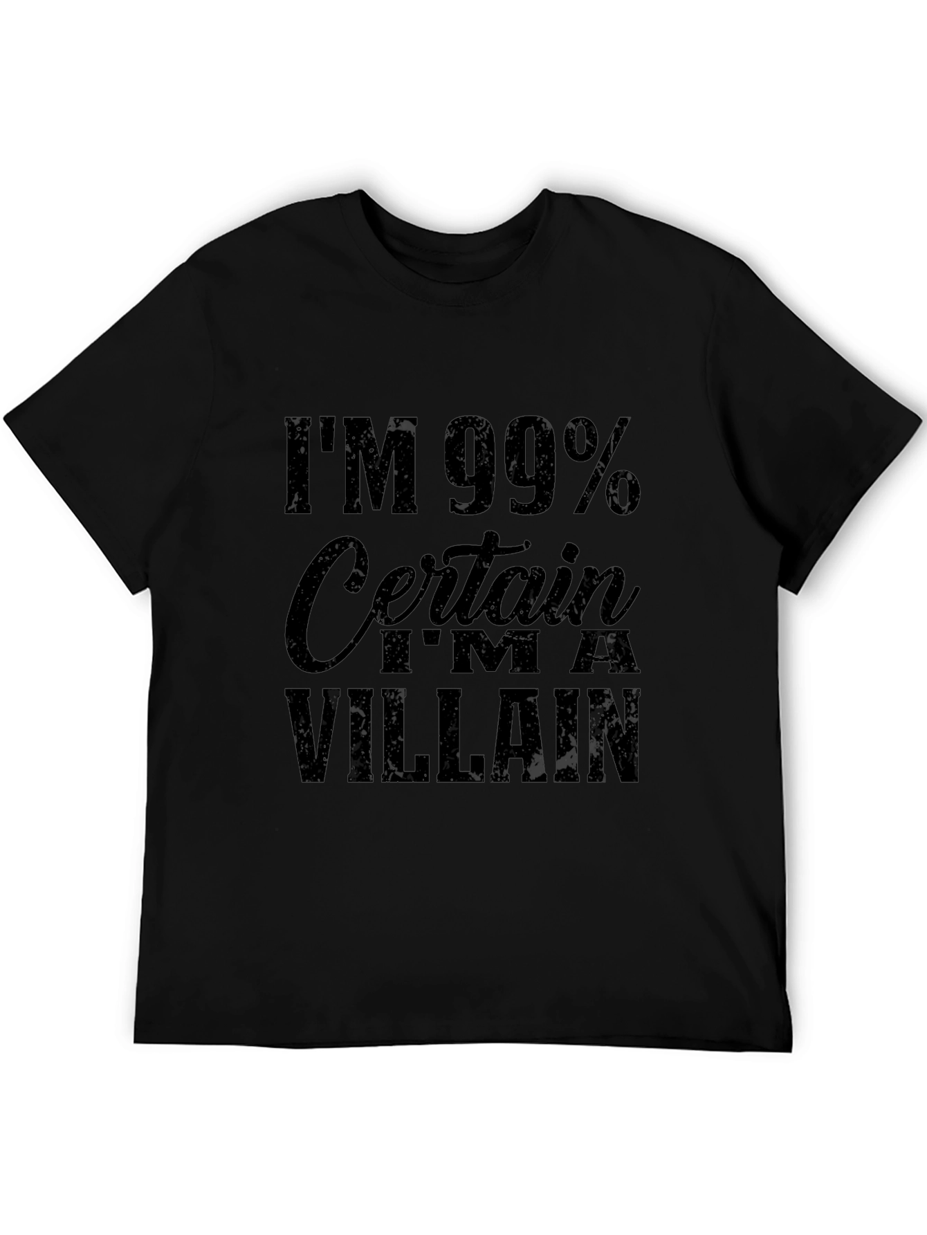 Black 99% Villain T-Shirt: Funny Geek Tee view 5