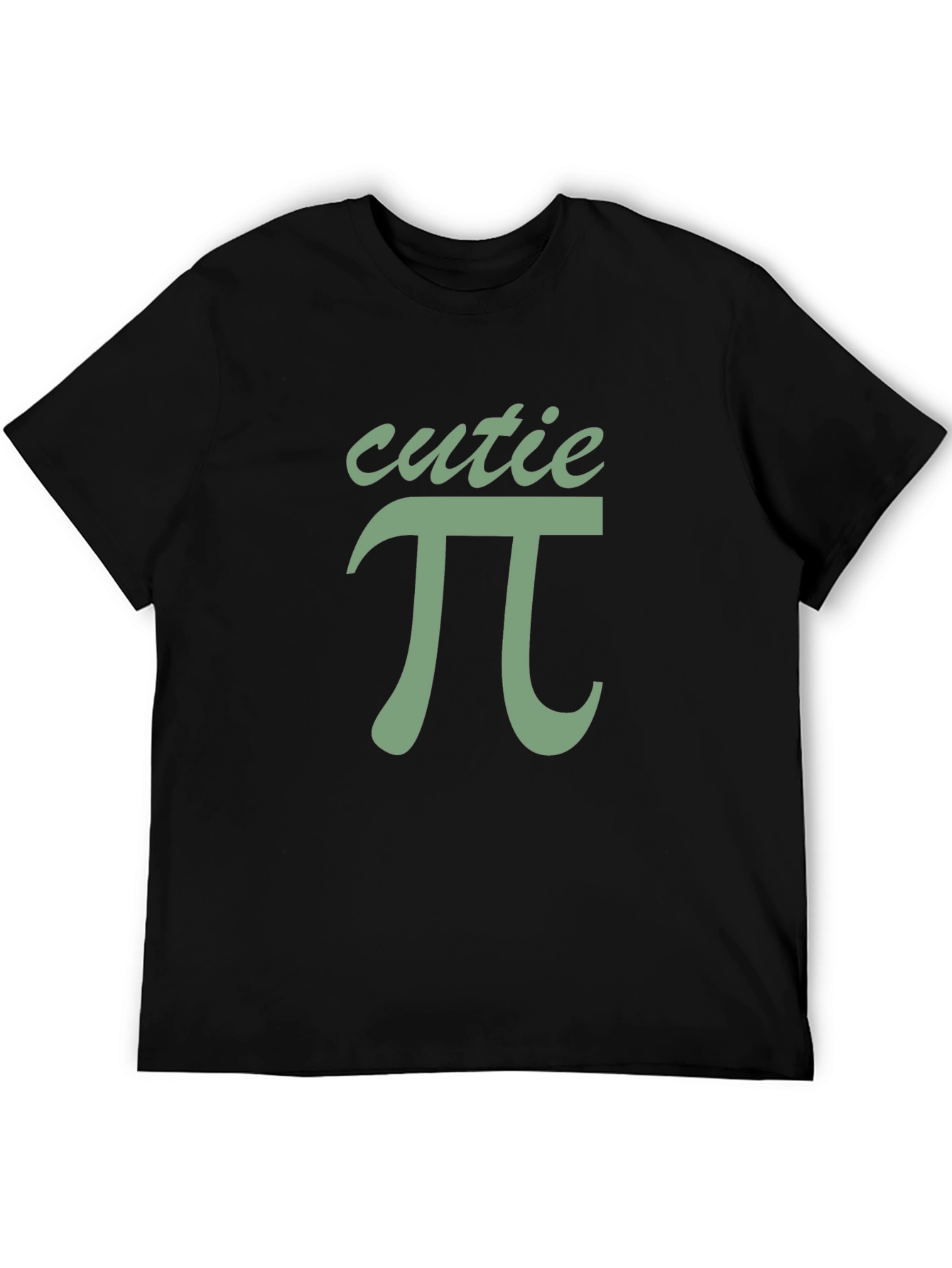 Black Cutie Pi Math Humor Graphic T-Shirt view 5