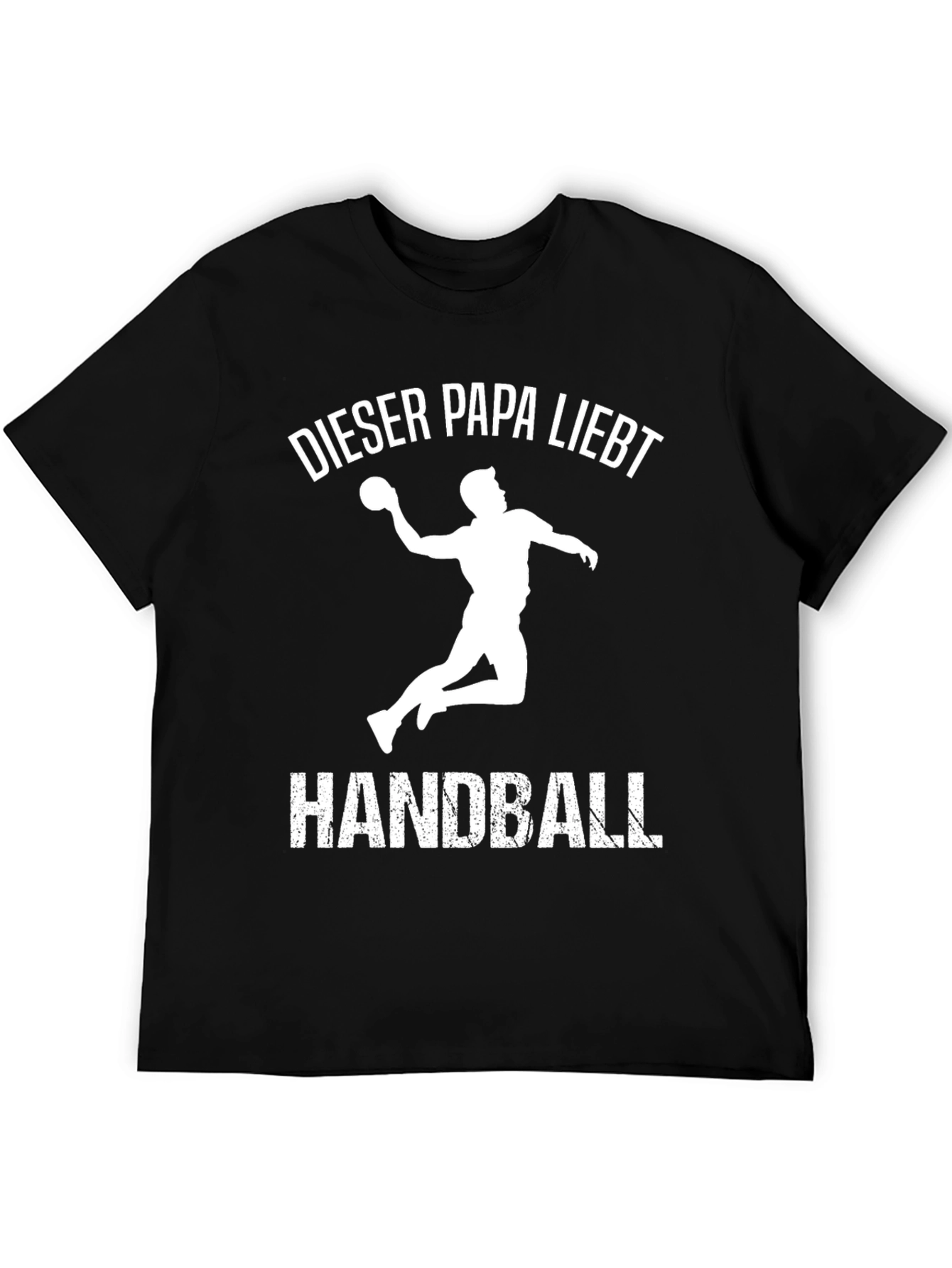 Black Dieser Papa Liebt Handball T-Shirt view 5