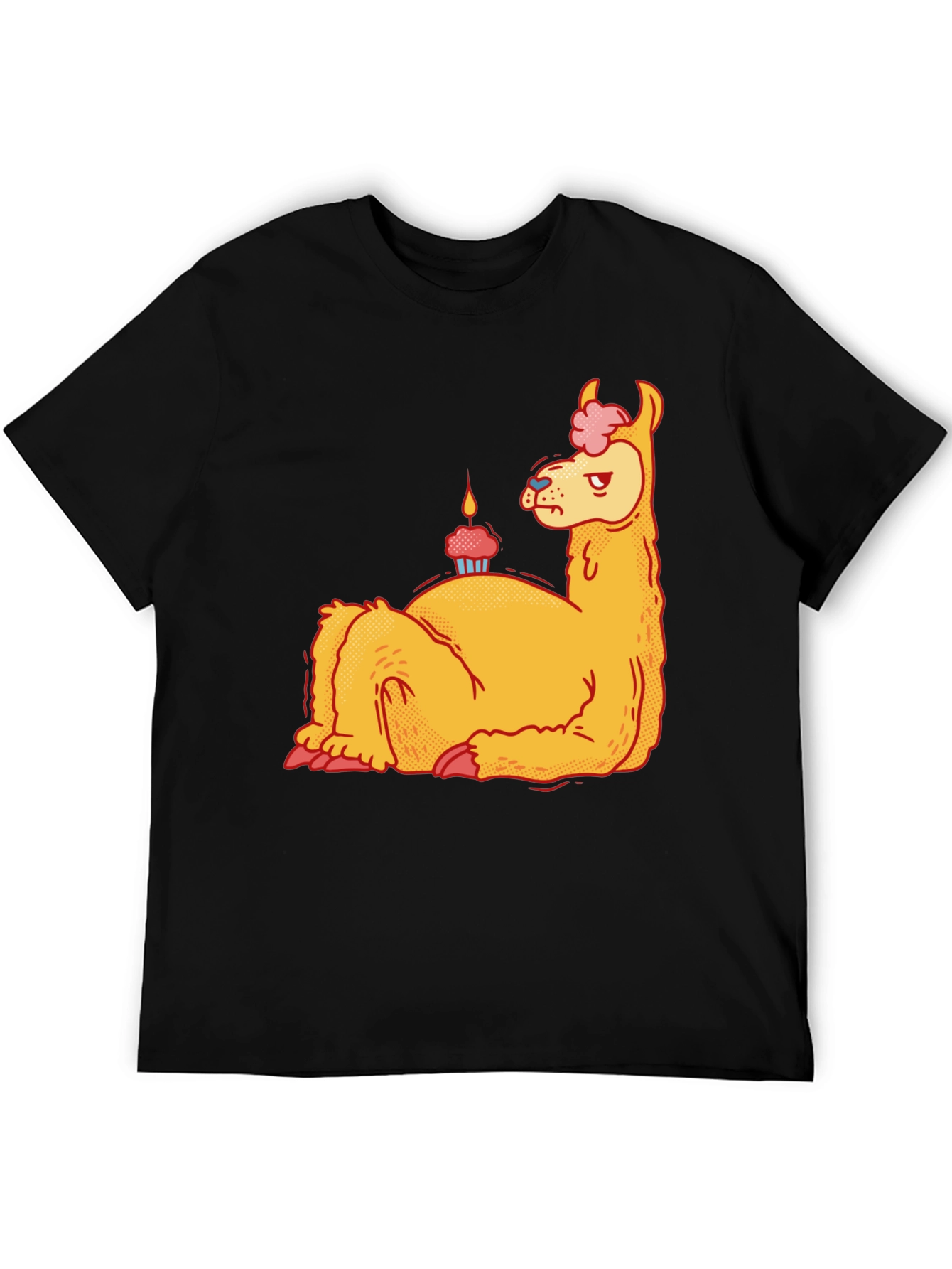 Black Llama Cupcake T-Shirt - Quirky Graphic Tee view 5