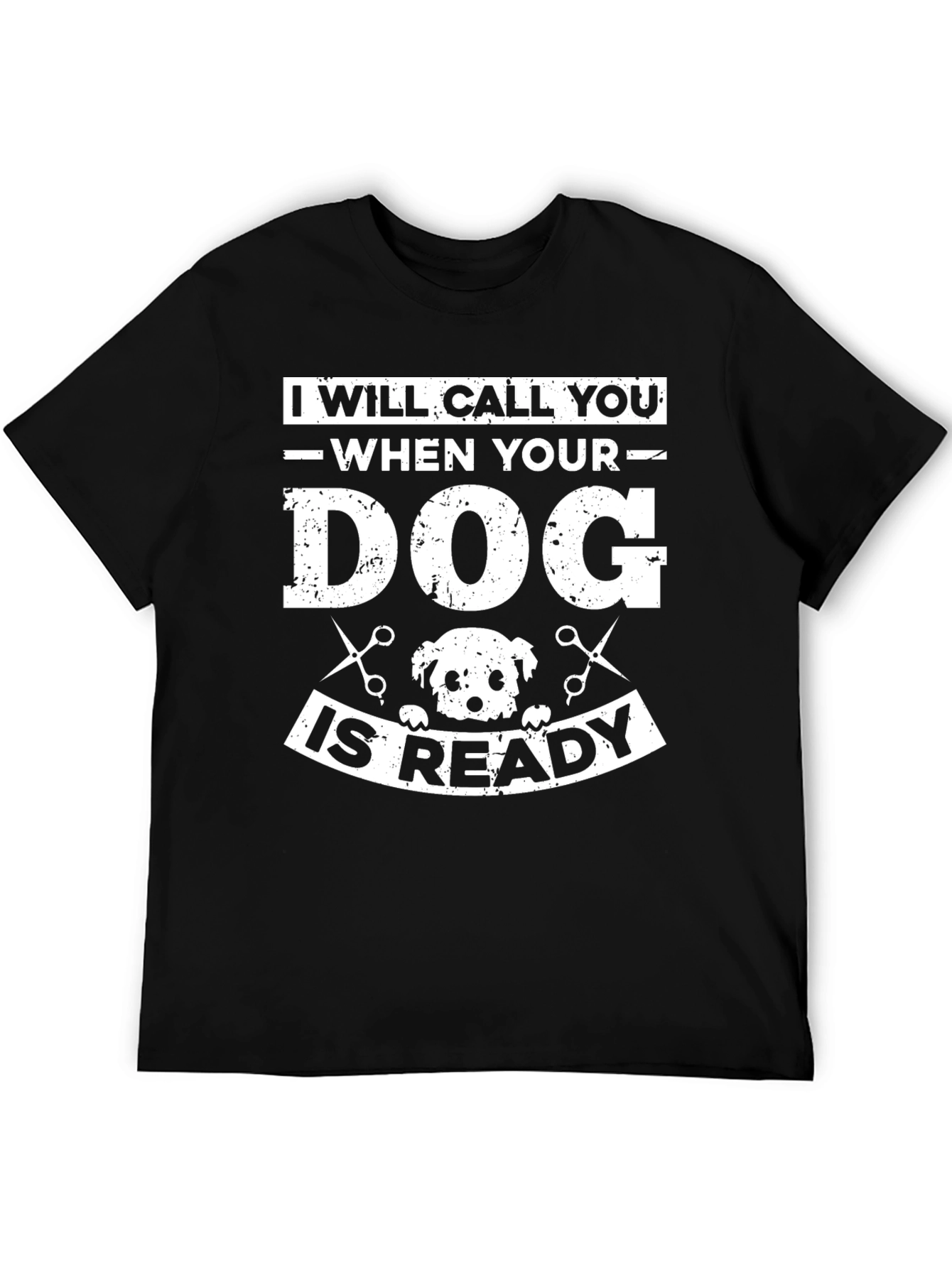 Black Dog Grooming Ready T-Shirt view 5