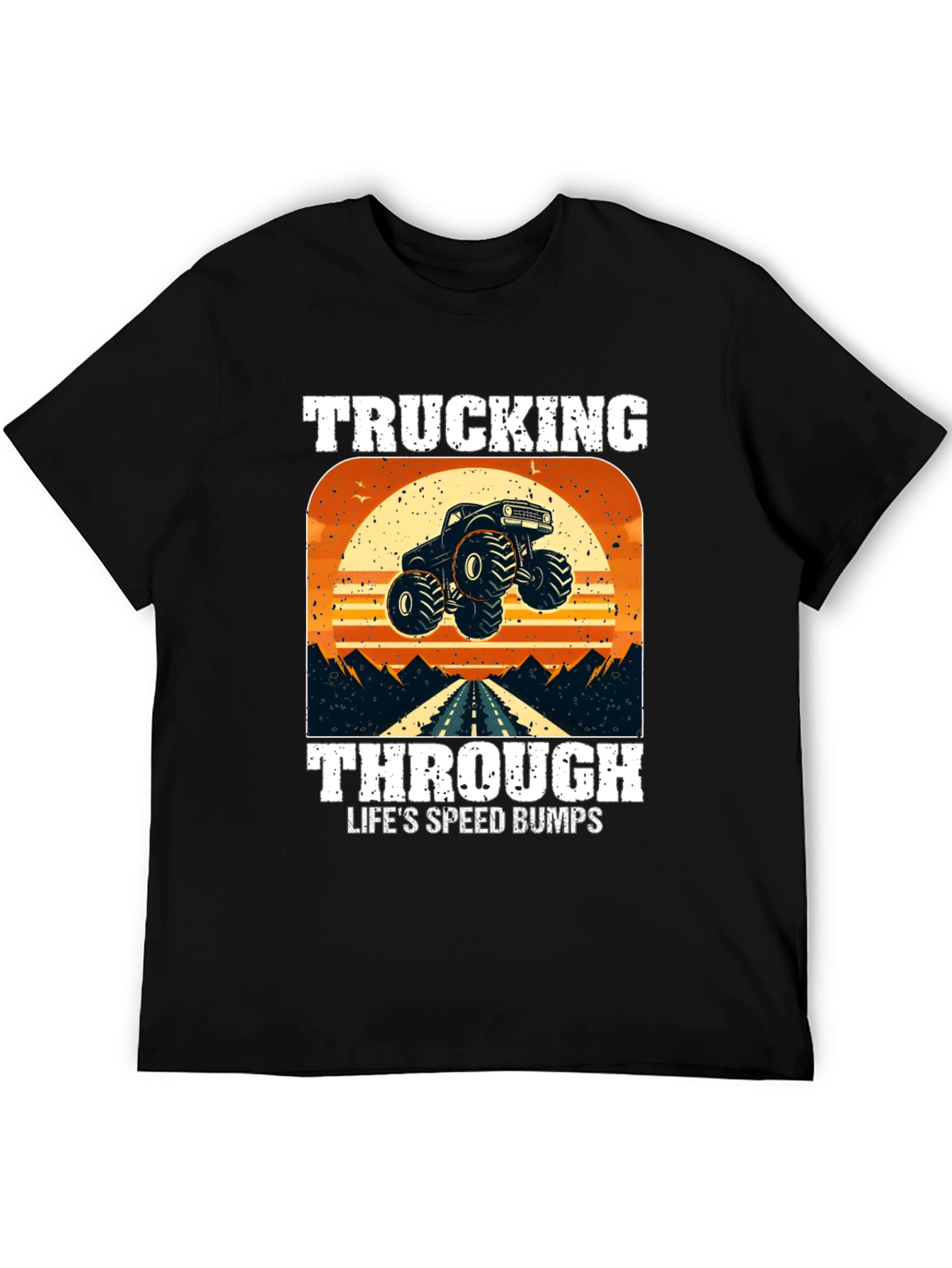 Black Trucking Through Life T-Shirt view 5