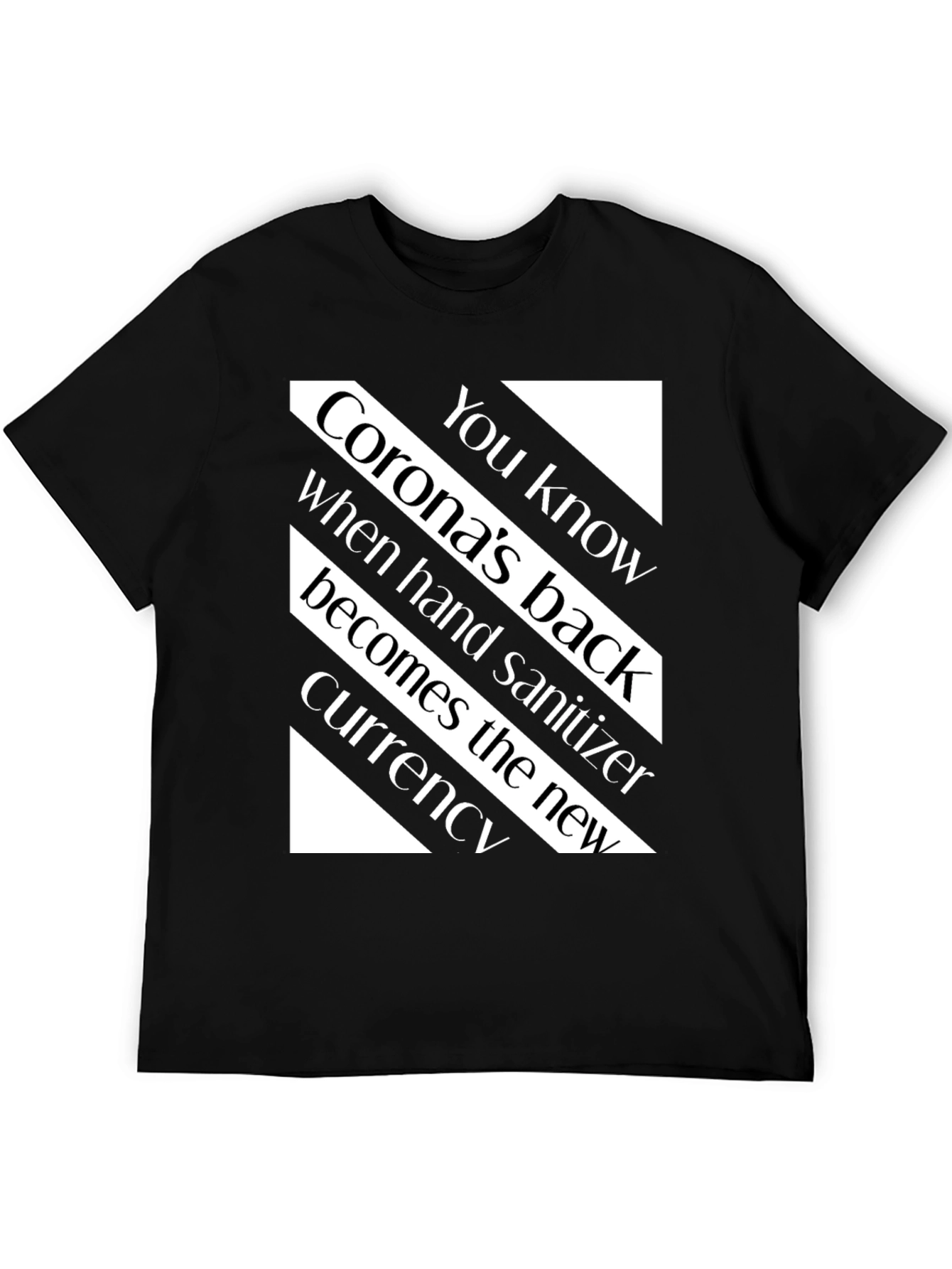 Black Novelty Slogan T-Shirt - Hand Sanitizer Currency Tee view 5
