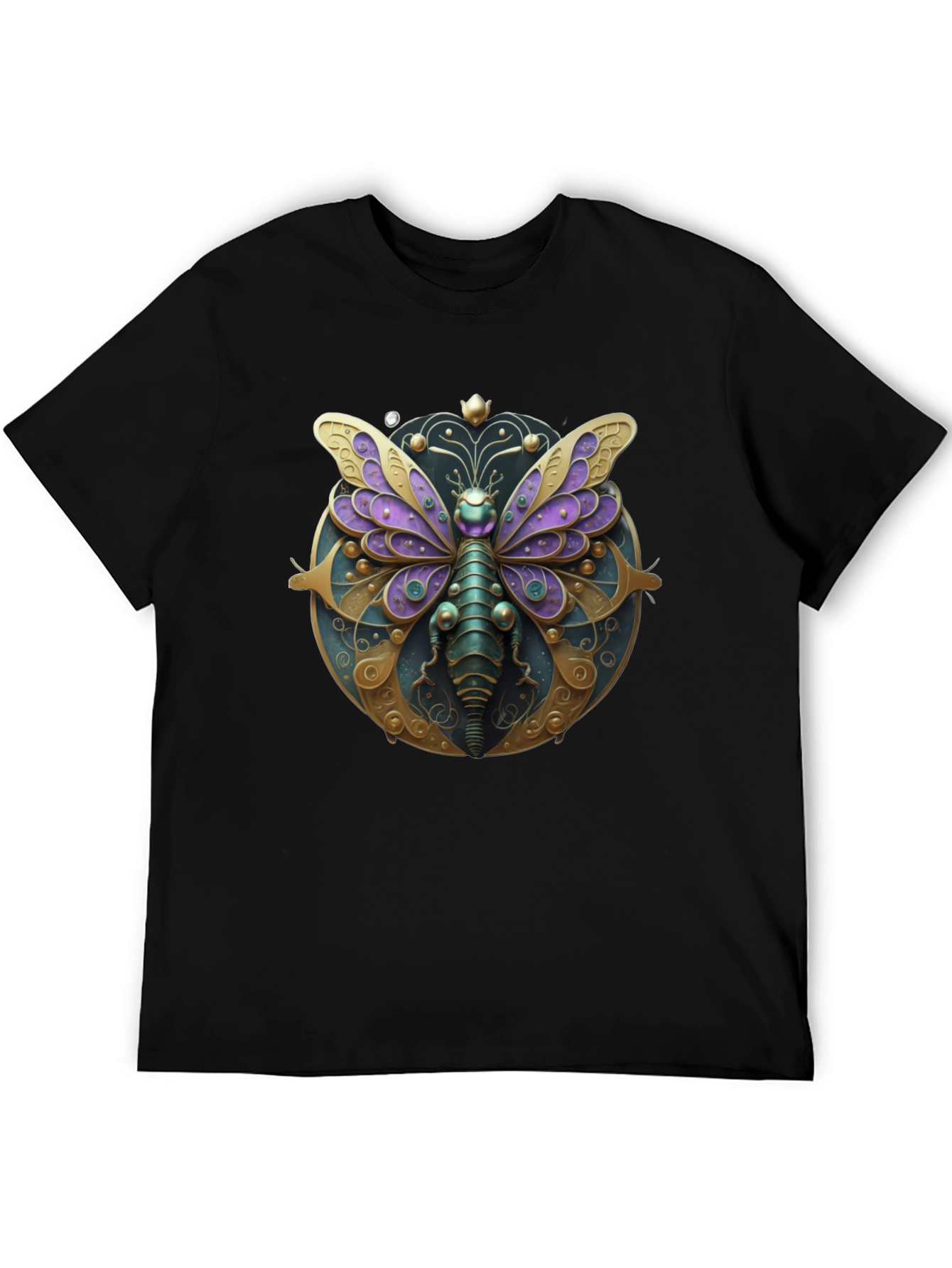 Black Steampunk Butterfly T-Shirt view 5