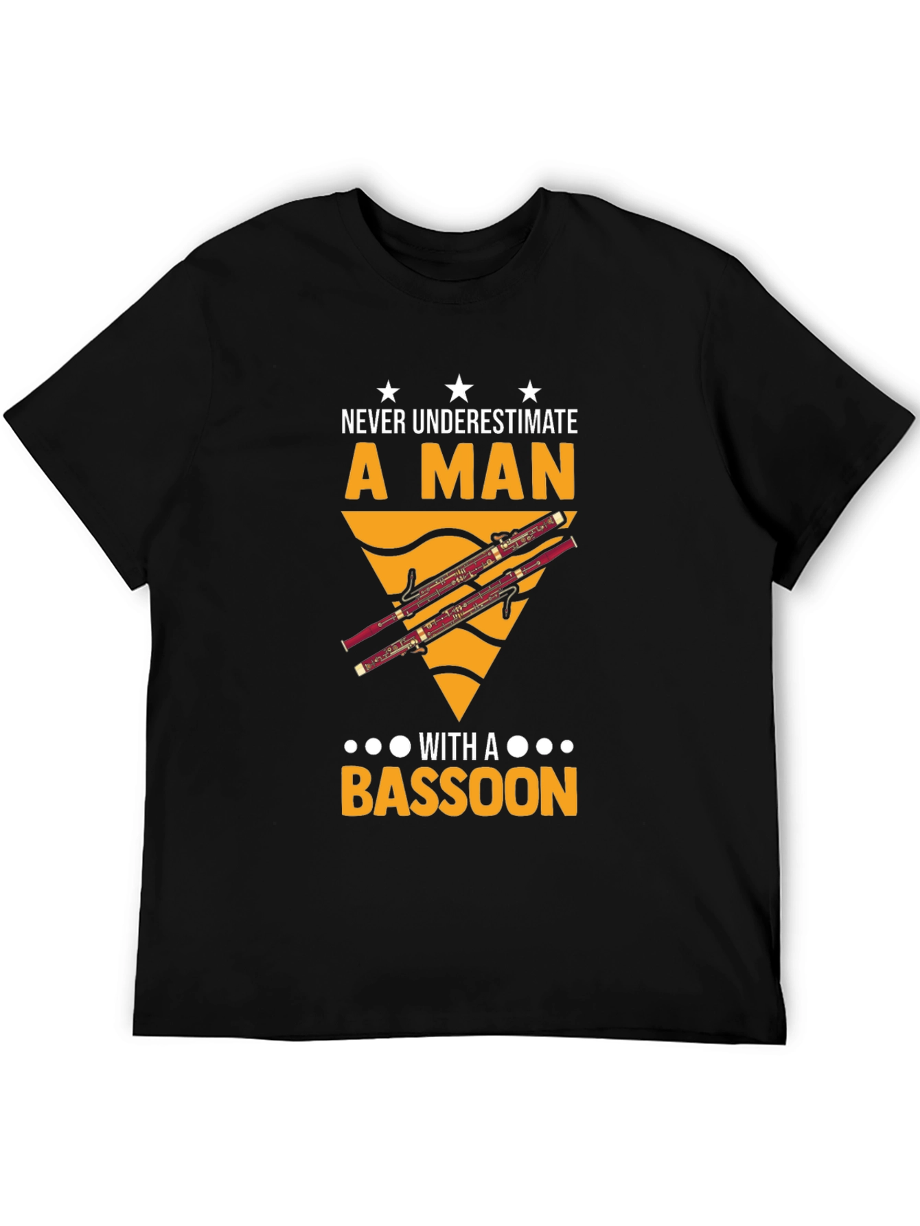 Black Never Underestimate a Man with a Bassoon T-Shirt view 5