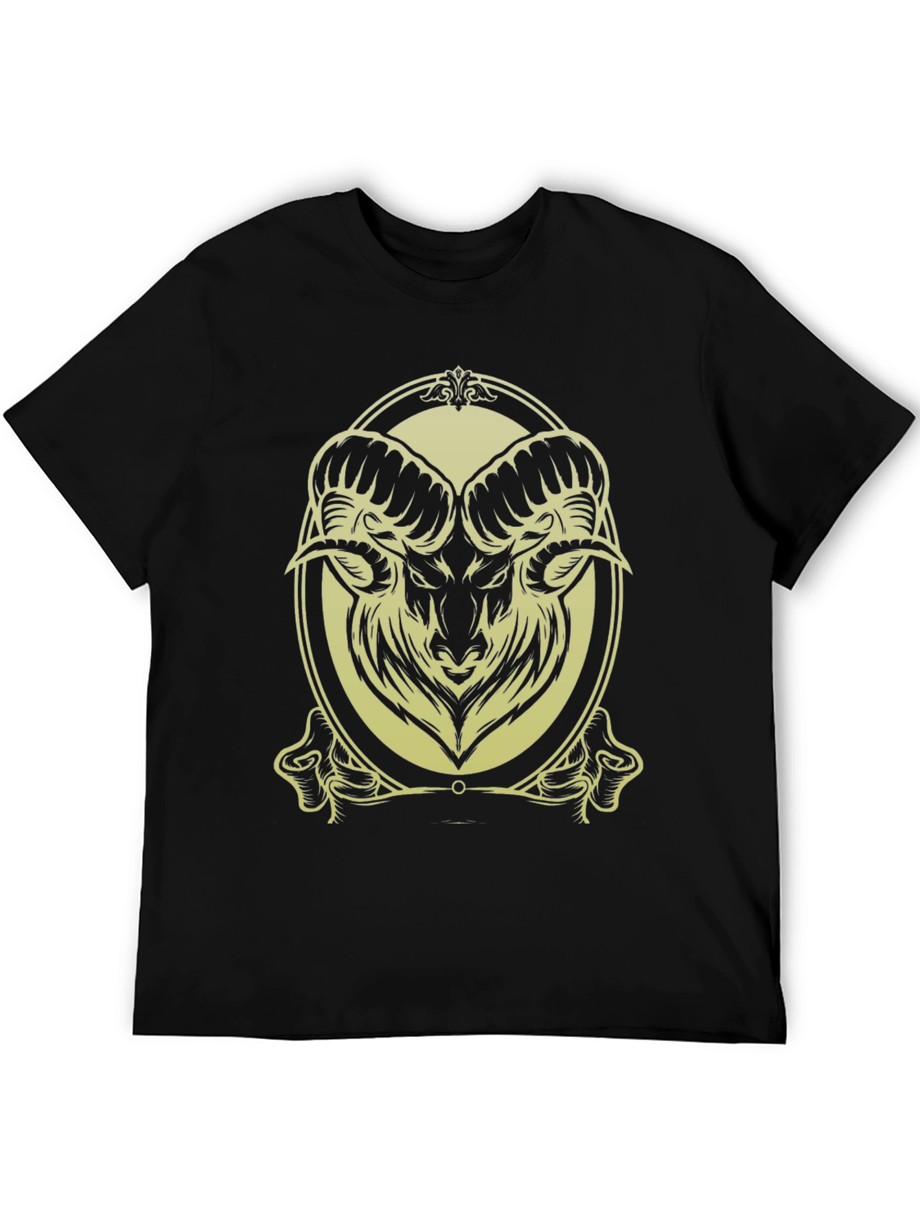 Black Ram Graphic Tee - Black Cotton Blend - Stylish & Unique Design view 5