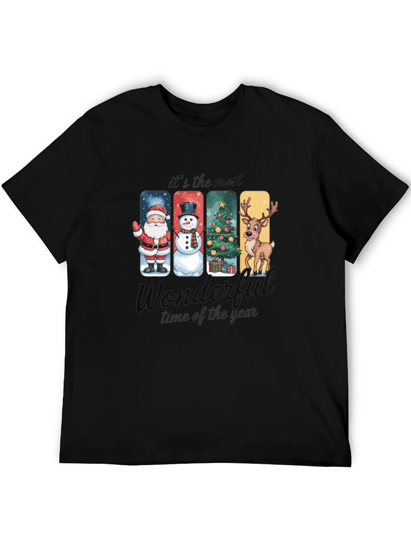 Black Holiday Character T-Shirt view 5