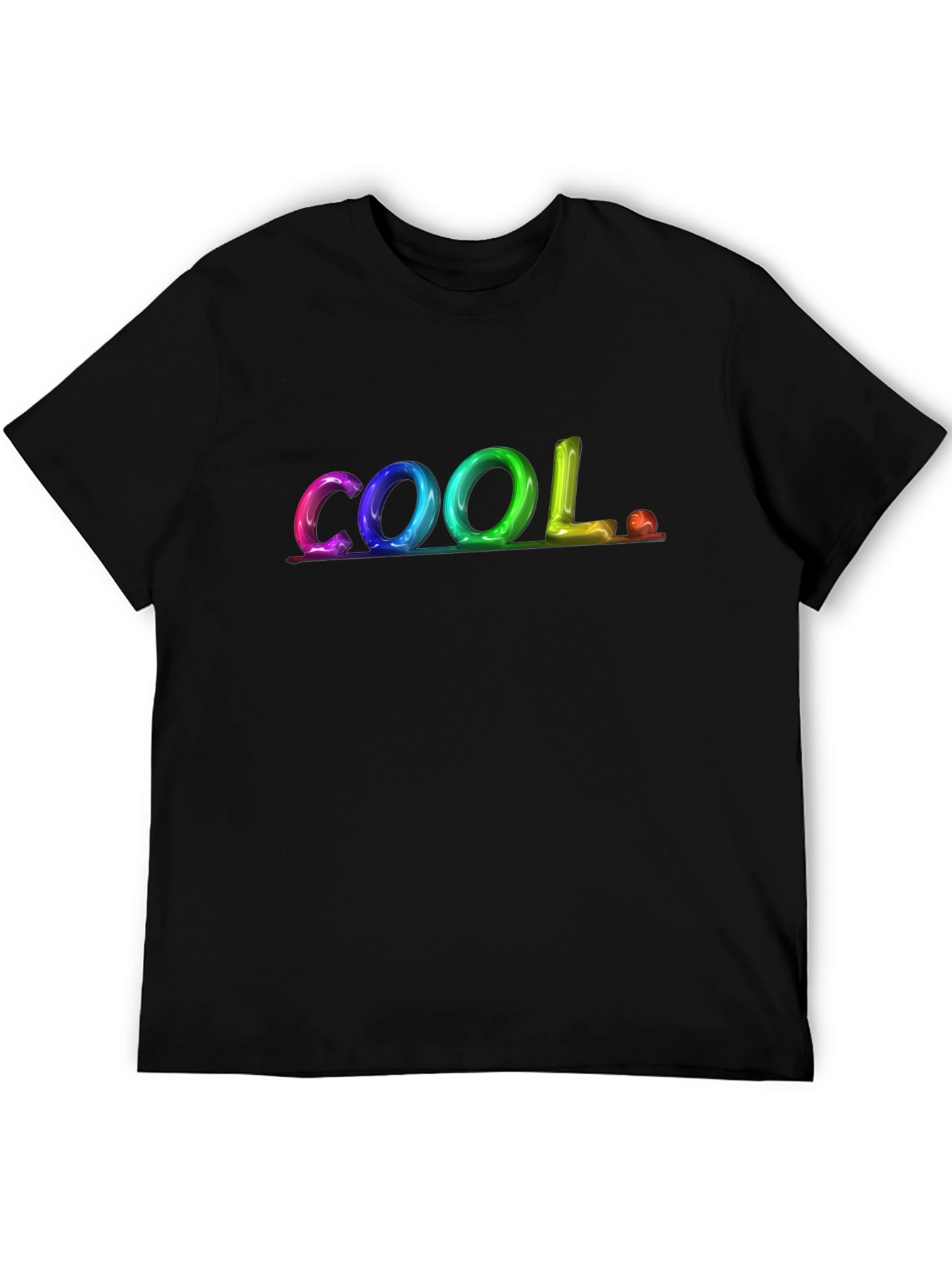 Black Cool Graphic Print Black T-Shirt view 5