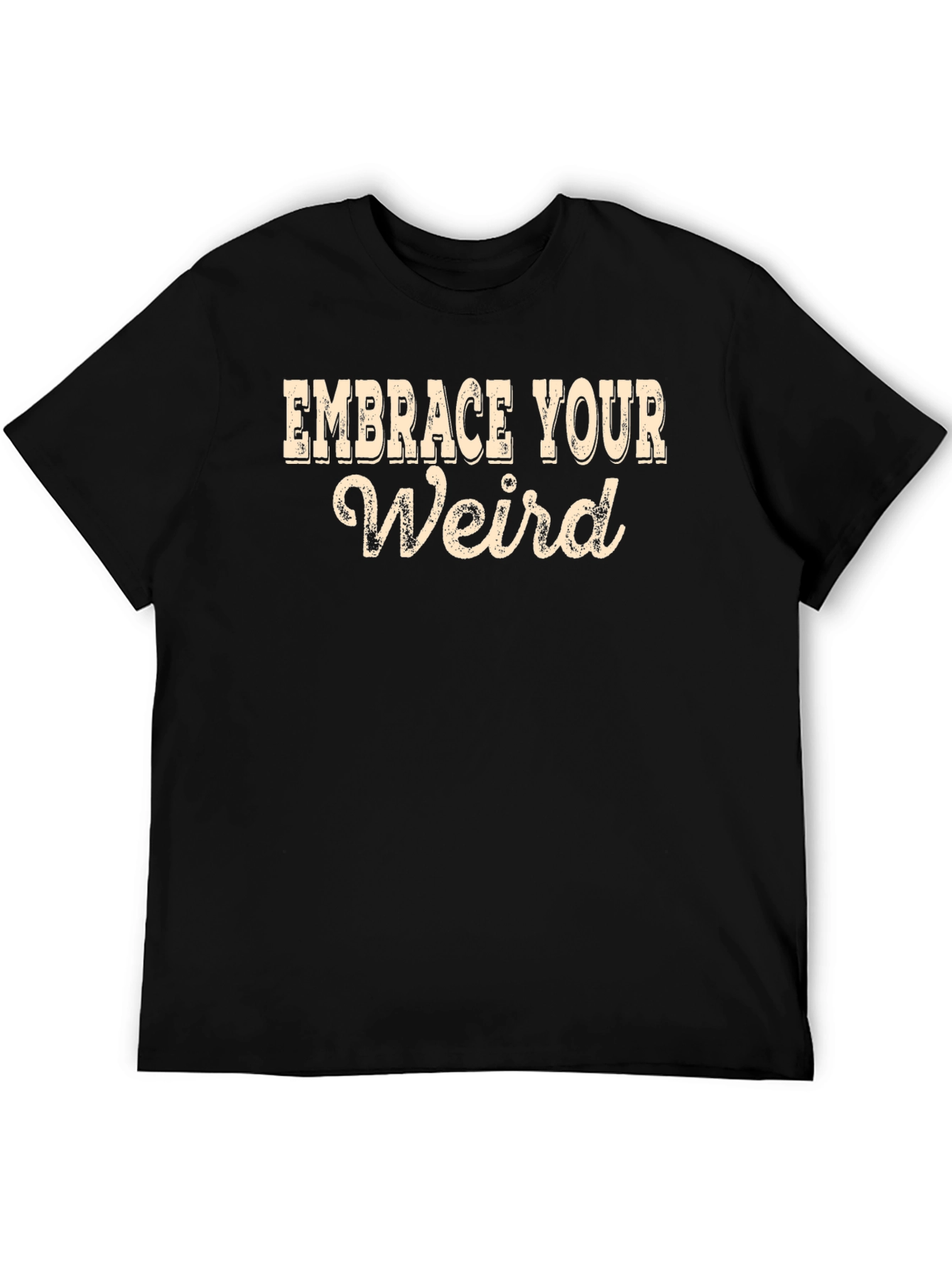 Black Embrace Your Weird Graphic T-Shirt view 5