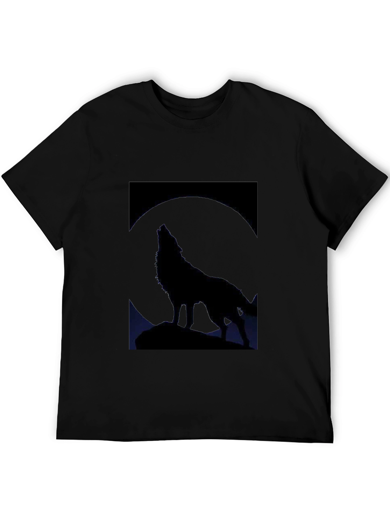 Black Wolf Moon Graphic Tee - Black view 5