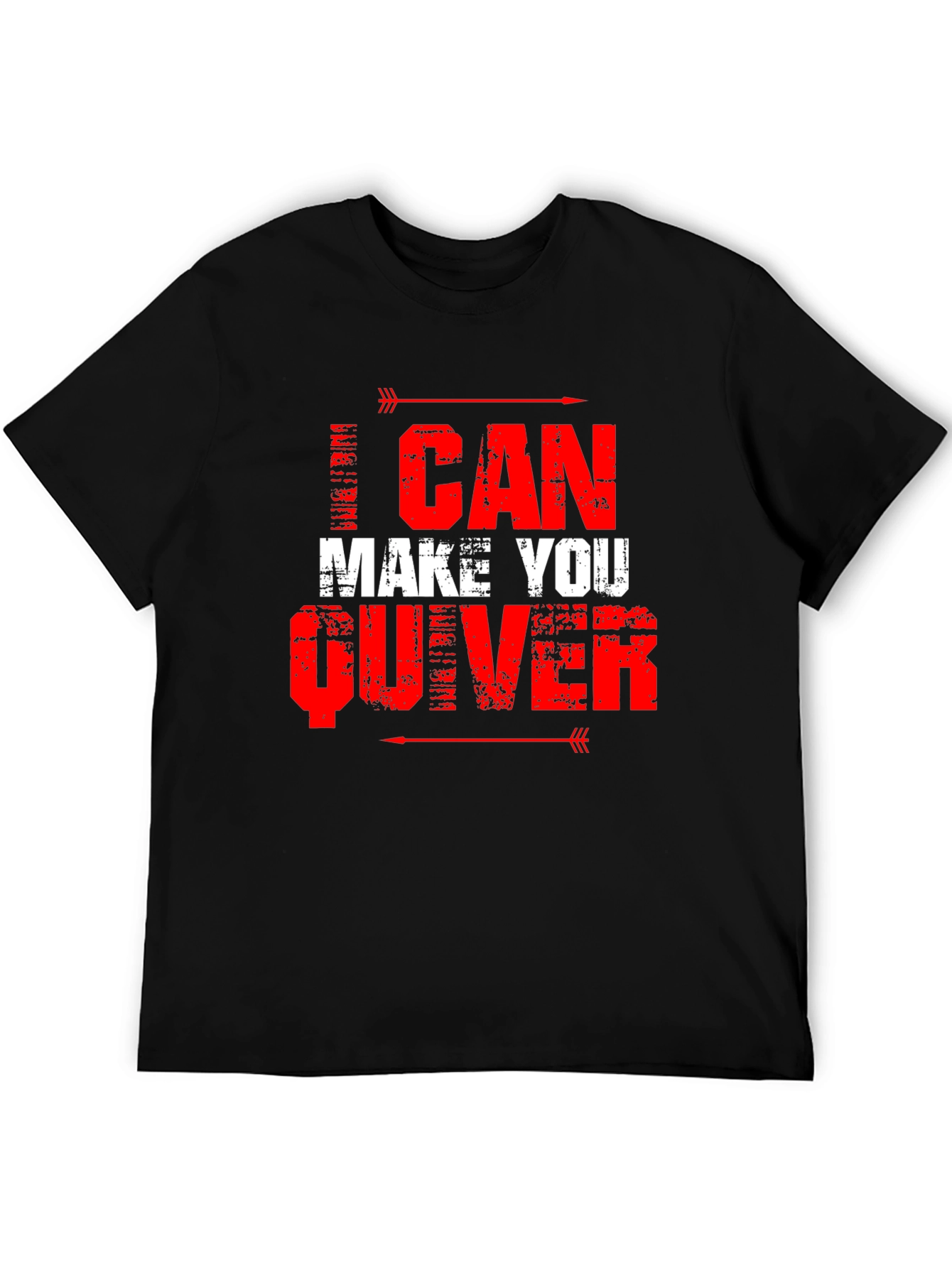 Black I Can Make You Quiver Graphic Tee - Black Cotton Shirt view 5