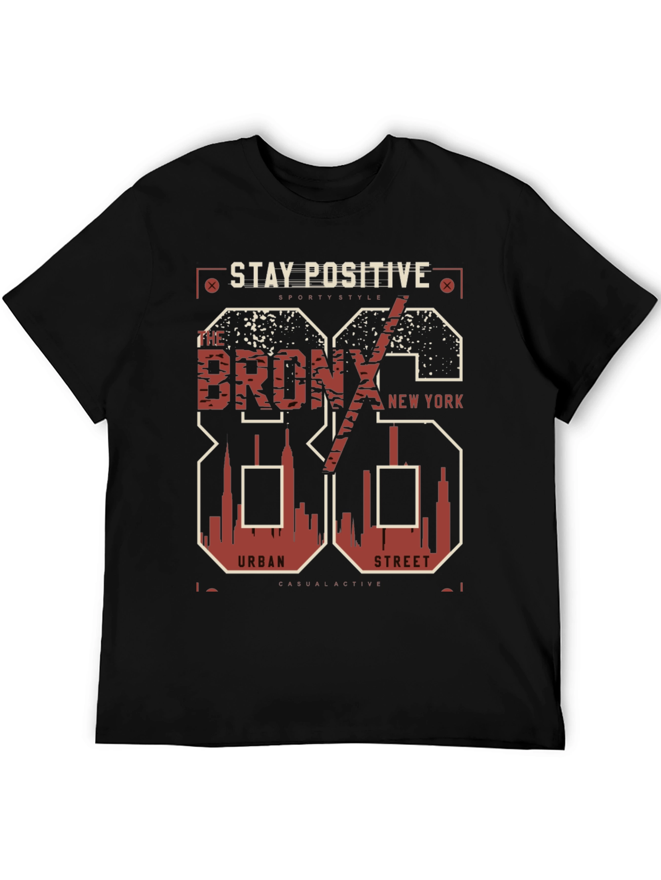 Black Stay Positive Bronx Graphic Tee view 5