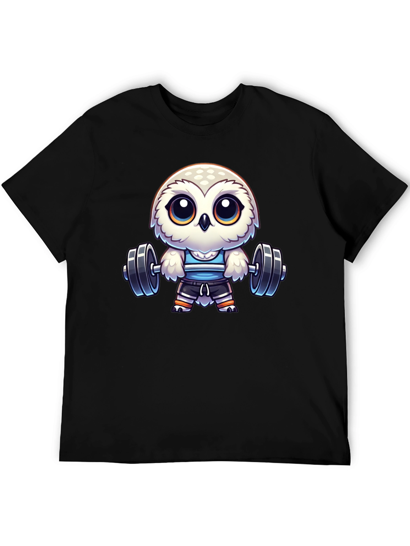 Black Workout Owl T-Shirt - Gym Animal Tee view 5