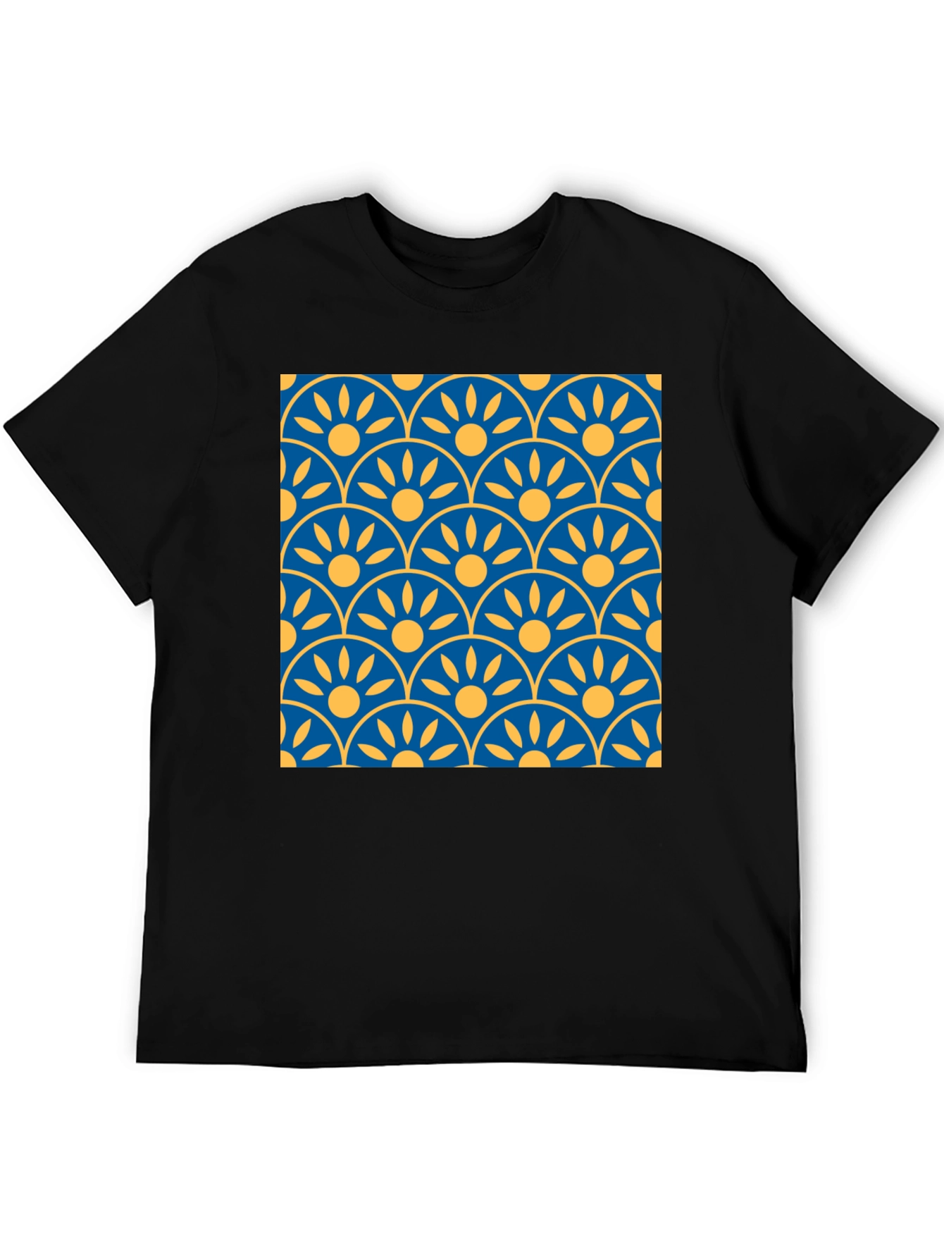 Black Art Deco Graphic Tee - Stylish Pattern, Comfort Fit view 5