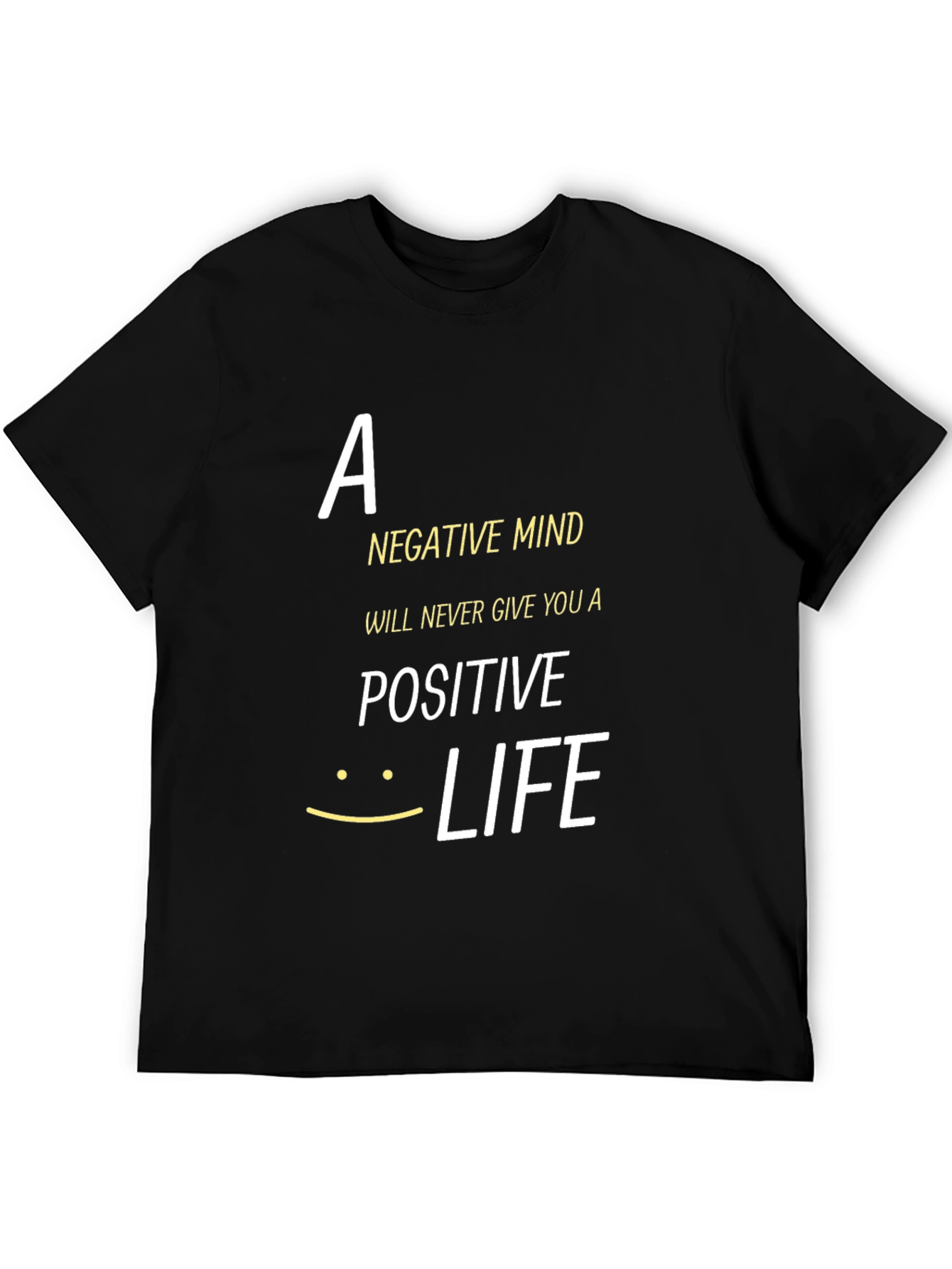 Black Inspirational Graphic Tee - Positive Life view 5